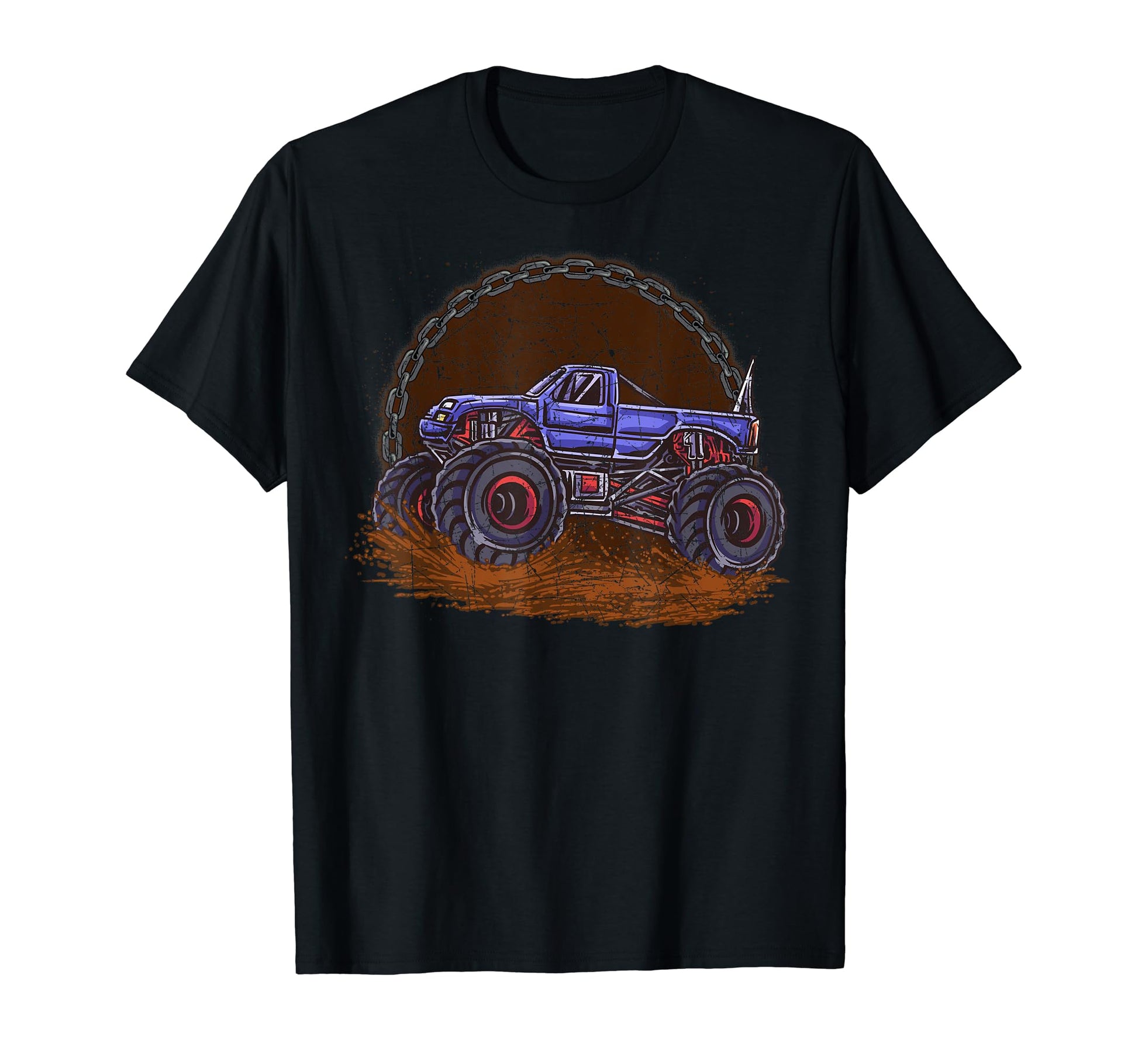 Monster Truck Distressed Monster Truck T-Shirt - Custom Art Print Men Women - T-Shirt, Sweatshirt, Hoodie