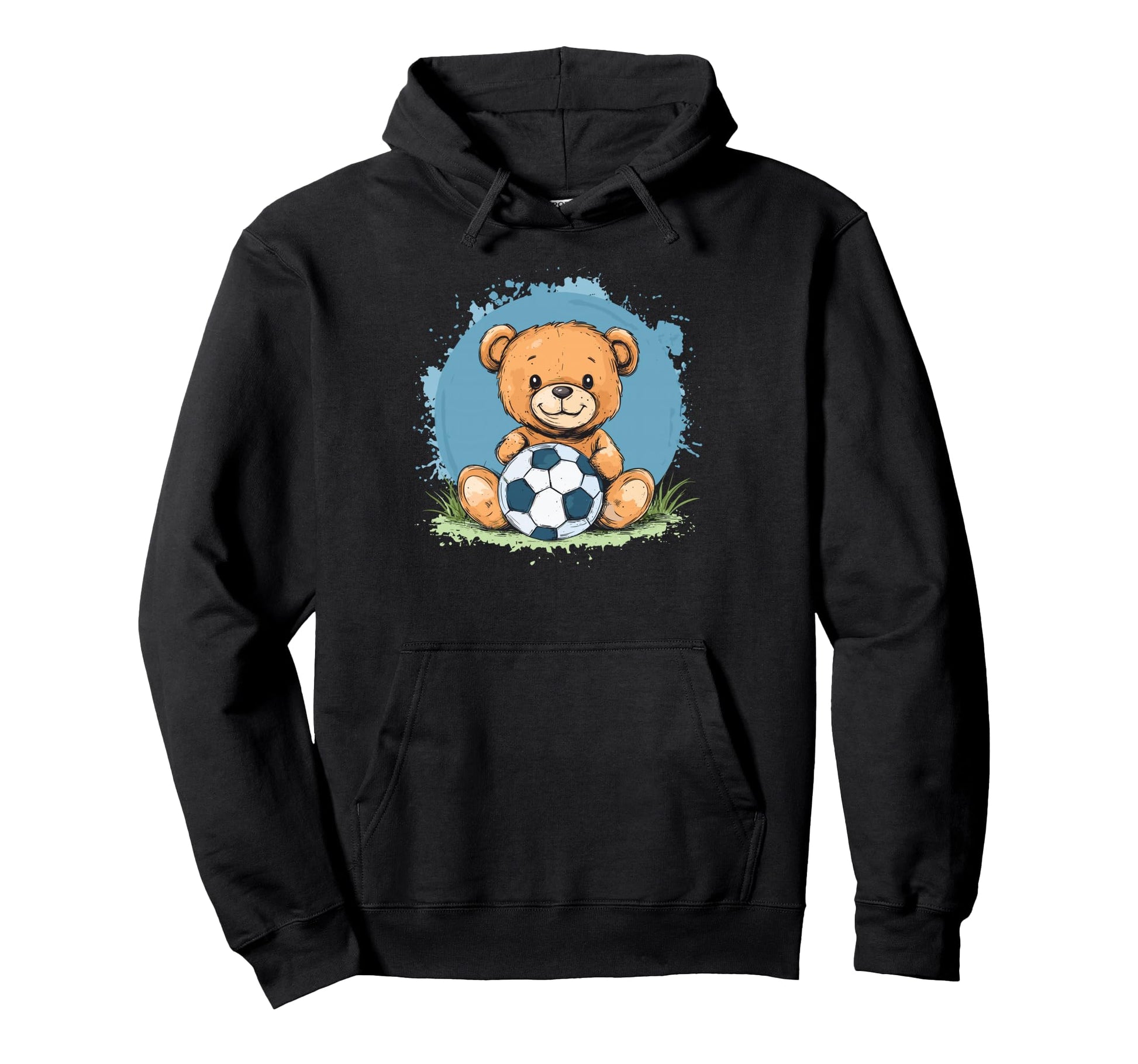 Teddy Bear Soccer Ball Hoodie - Graphic Print Unisex - T-Shirt, Sweatshirt, Hoodie