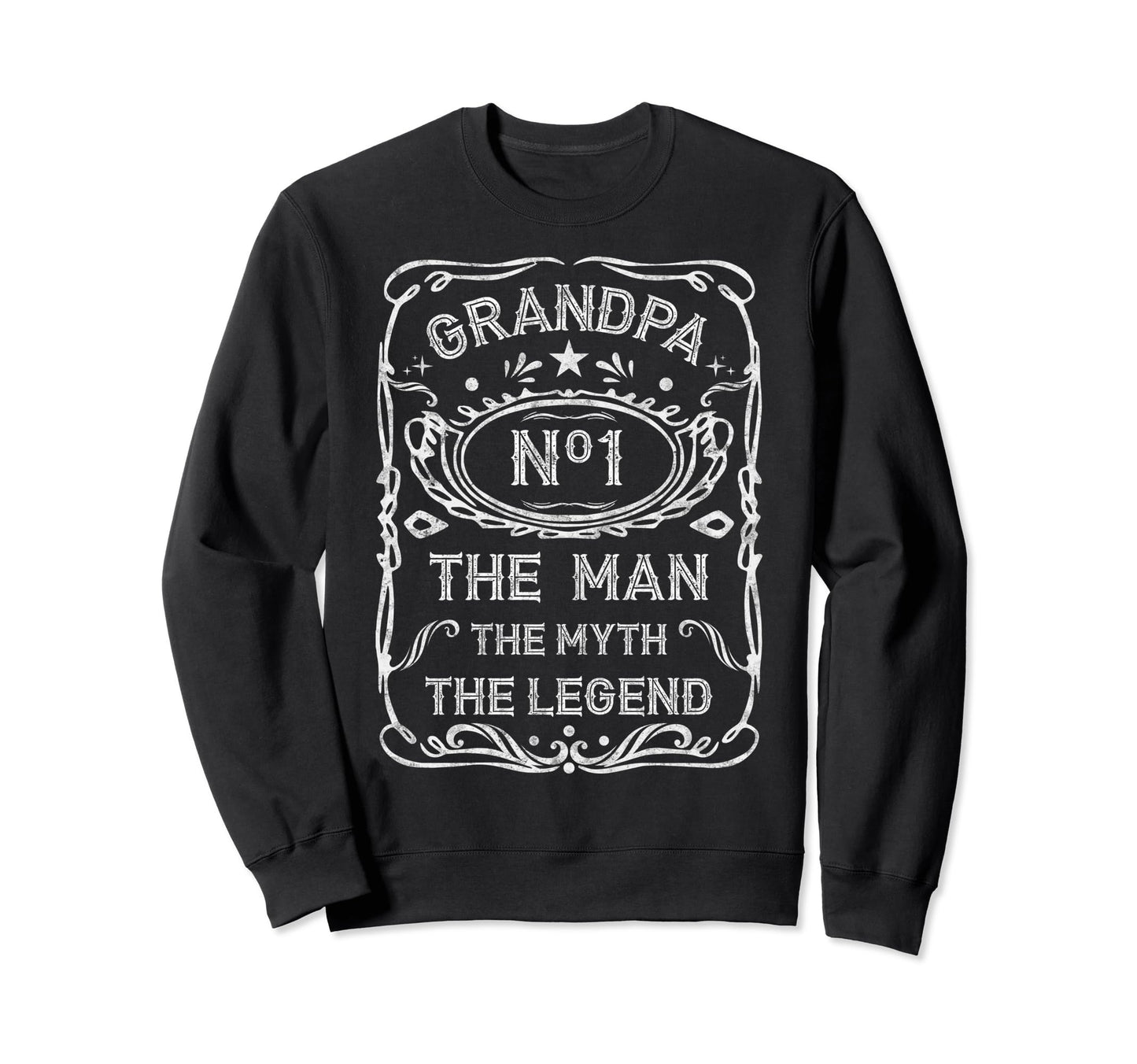 Grandpa Myth Legend Fathers Day Sweatshirt - Minimalist Print for Adults - T-Shirt, Sweatshirt, Hoodie