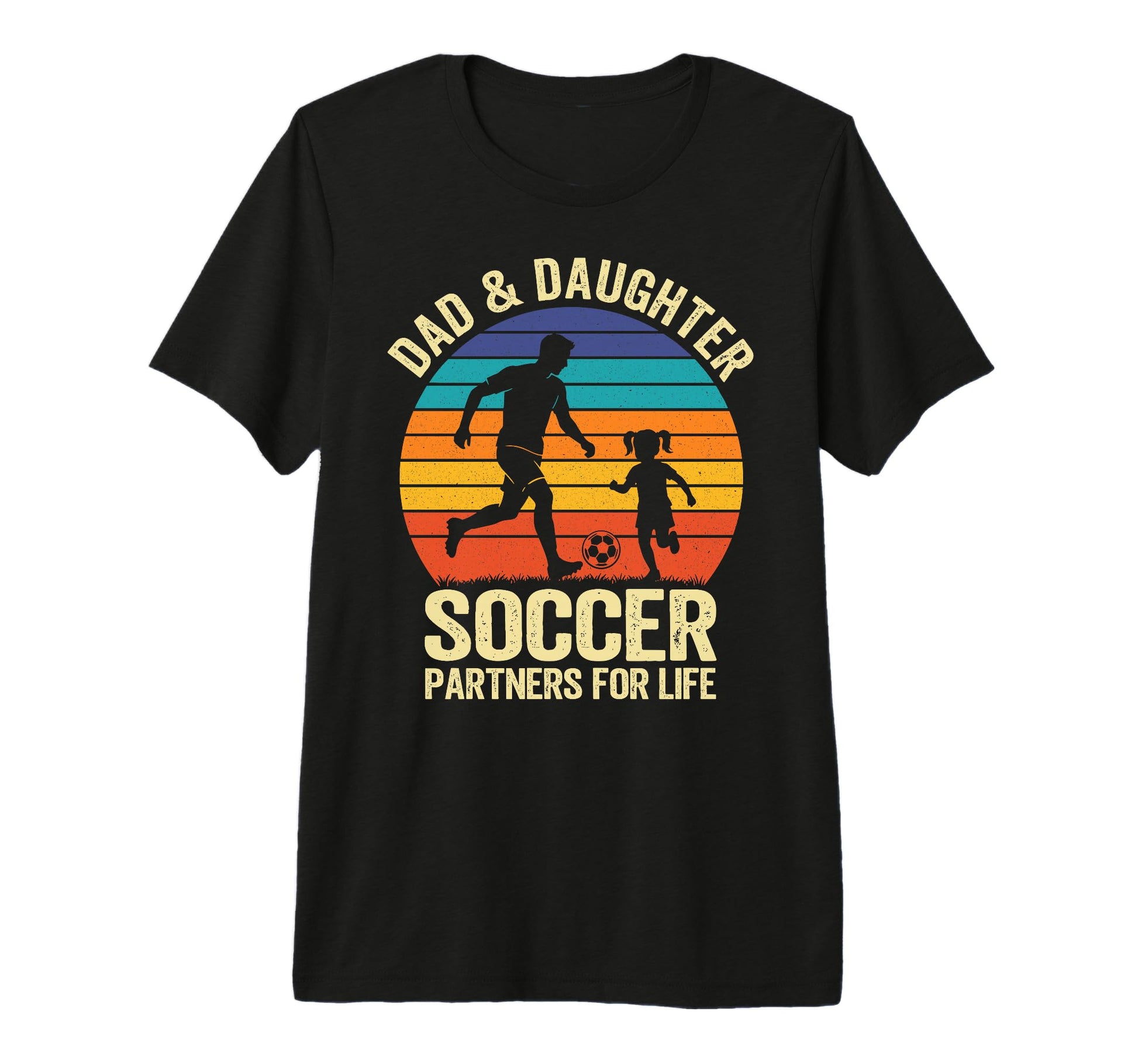 Dad And Daughter Soccer Partners Life T-Shirt - Trendy Graphic Men Women - T-Shirt, Sweatshirt, Hoodie