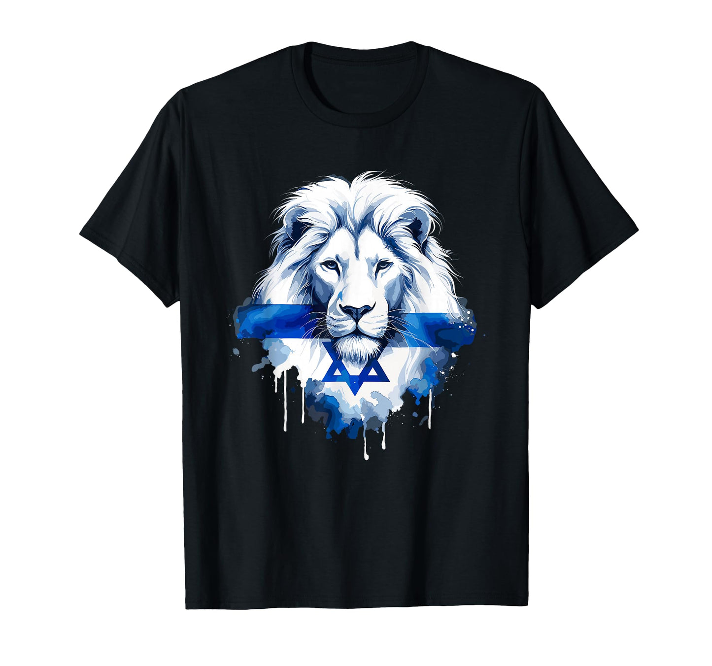 Jewish Israel Flag Lion David Star T-Shirt - Custom Art Print Men Women - T-Shirt, Sweatshirt, Hoodie