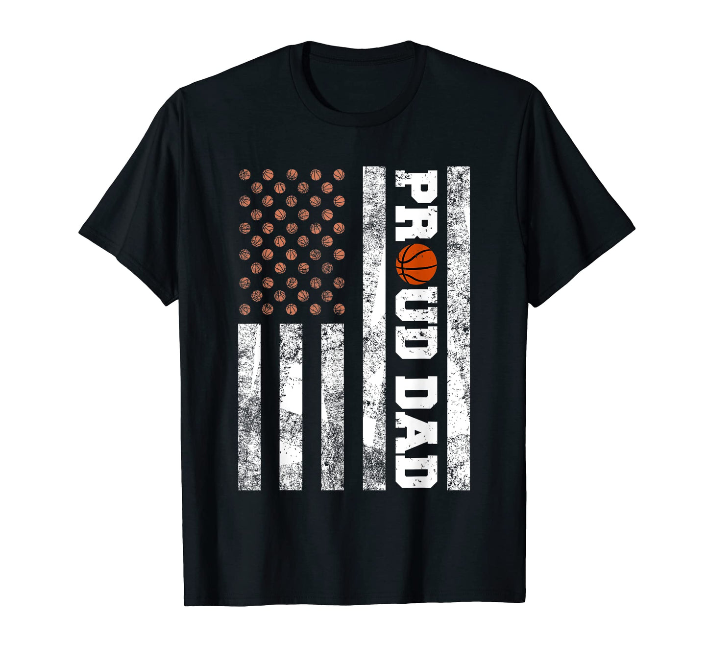Mens Proud Dad American Distressed T-Shirt - Unique Graphic for Adults - T-Shirt, Sweatshirt, Hoodie
