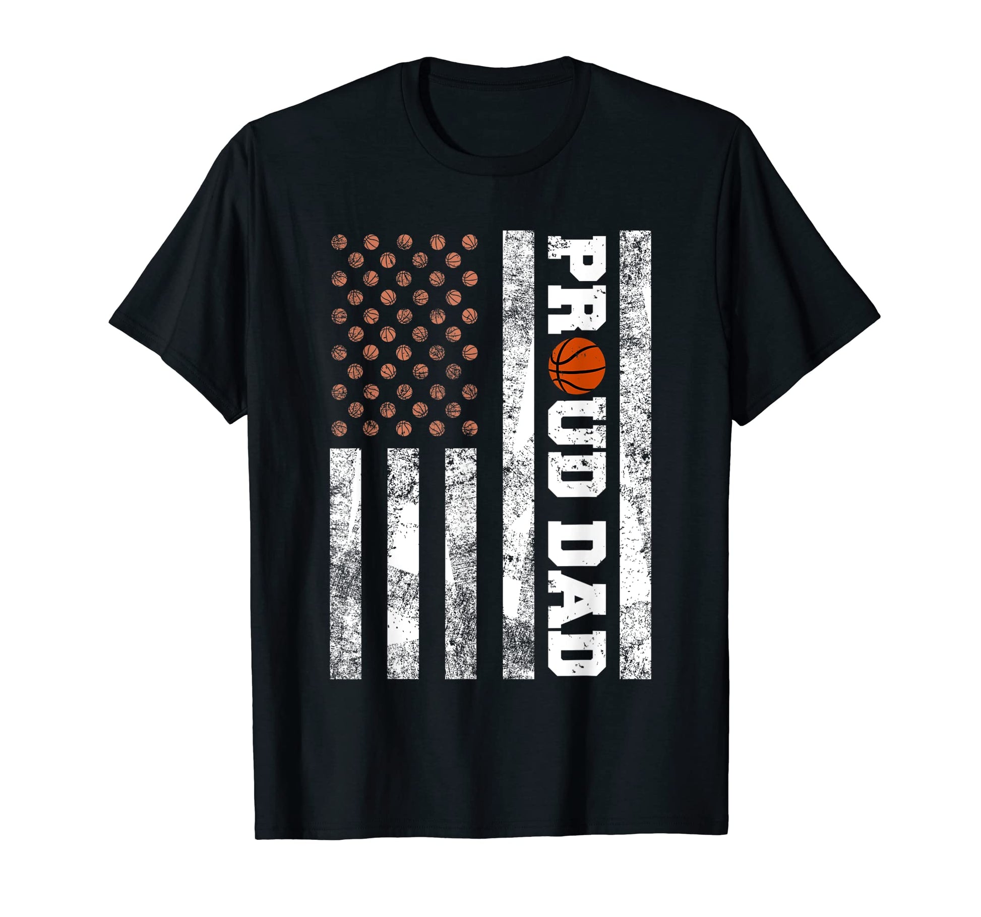 Mens Proud Dad American Distressed T-Shirt - Unique Graphic for Adults - T-Shirt, Sweatshirt, Hoodie