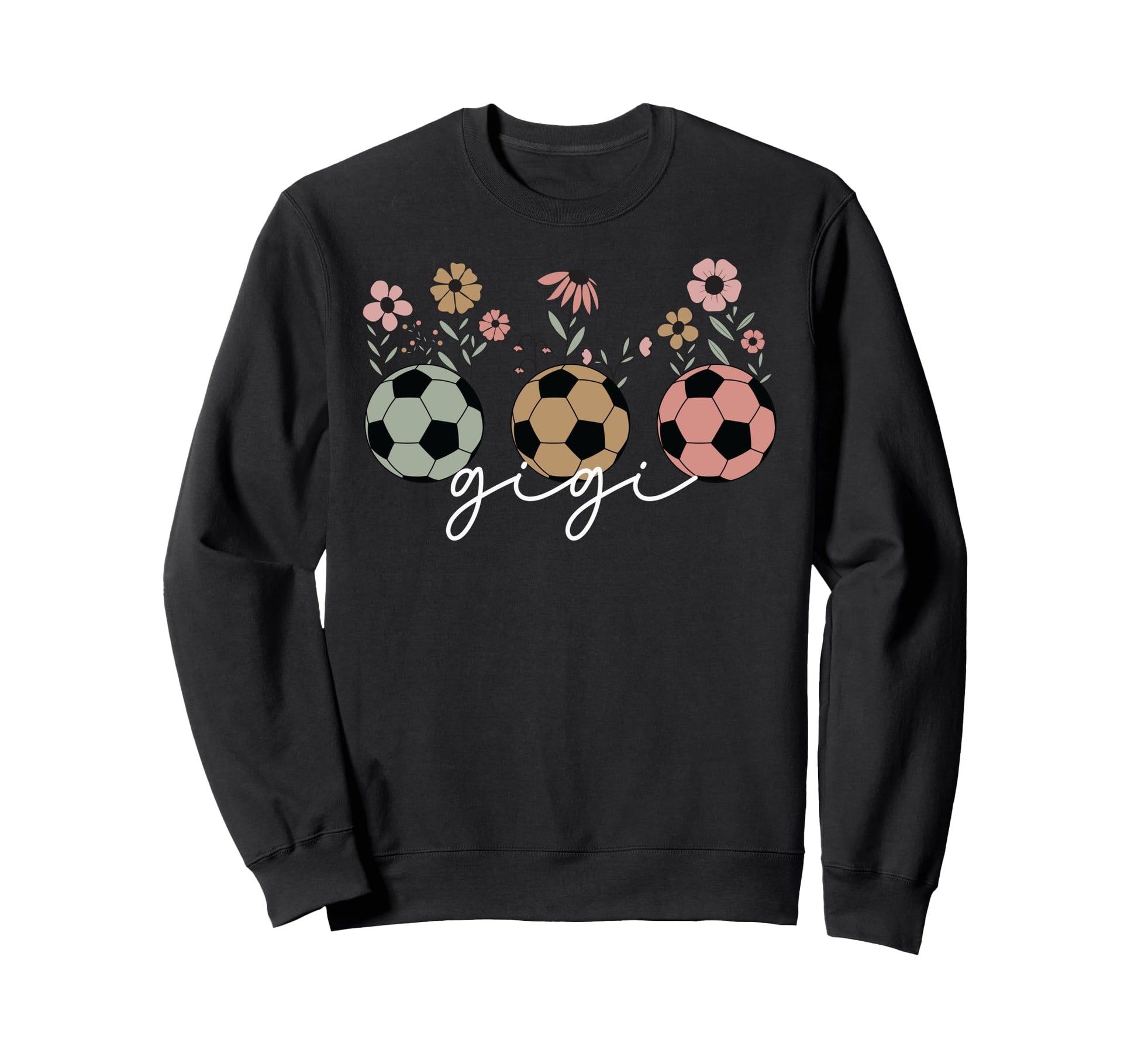 Soccer Gigi Grandma Floral Sweatshirt - Aesthetic Graphic for Adults - T-Shirt, Sweatshirt, Hoodie
