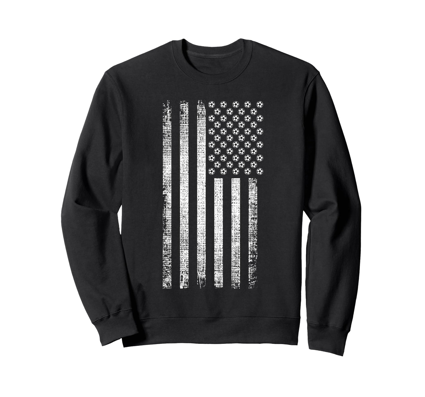 Soccer American Flag Sweatshirt - Graphic Print Unisex - T-Shirt, Sweatshirt, Hoodie