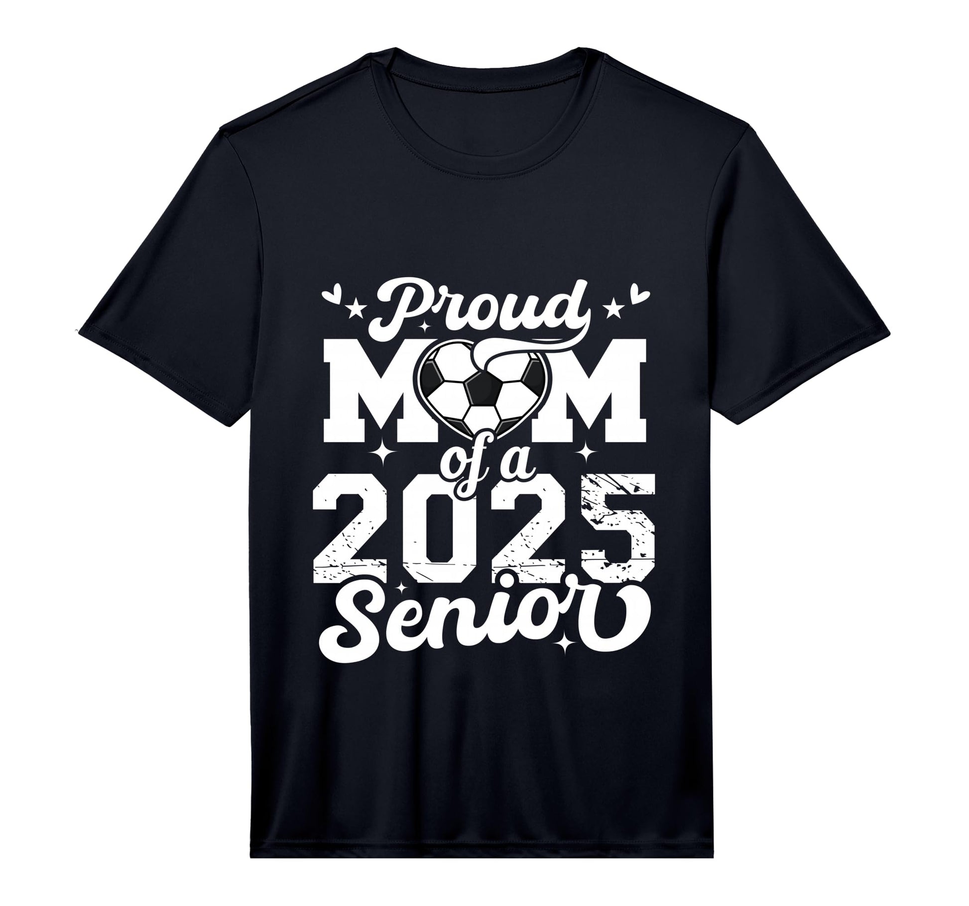 Proud Mom 2025 Senior Soccer Ball T-Shirt - Aesthetic Graphic for Adults - T-Shirt, Sweatshirt, Hoodie