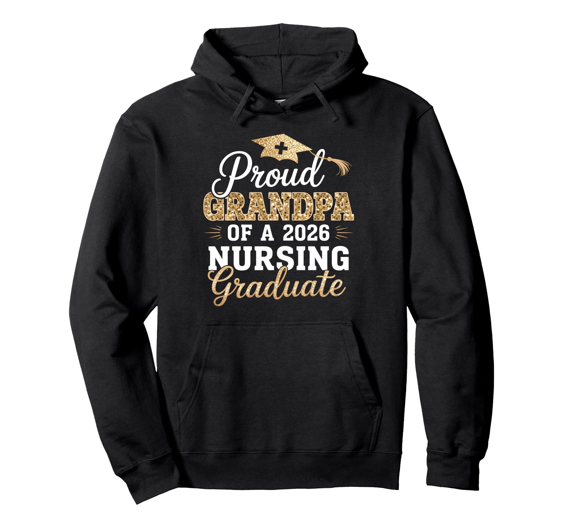 Proud Grandpa Class 2026 Nursing Hoodie - Custom Art Print for Adults - T-Shirt, Sweatshirt, Hoodie