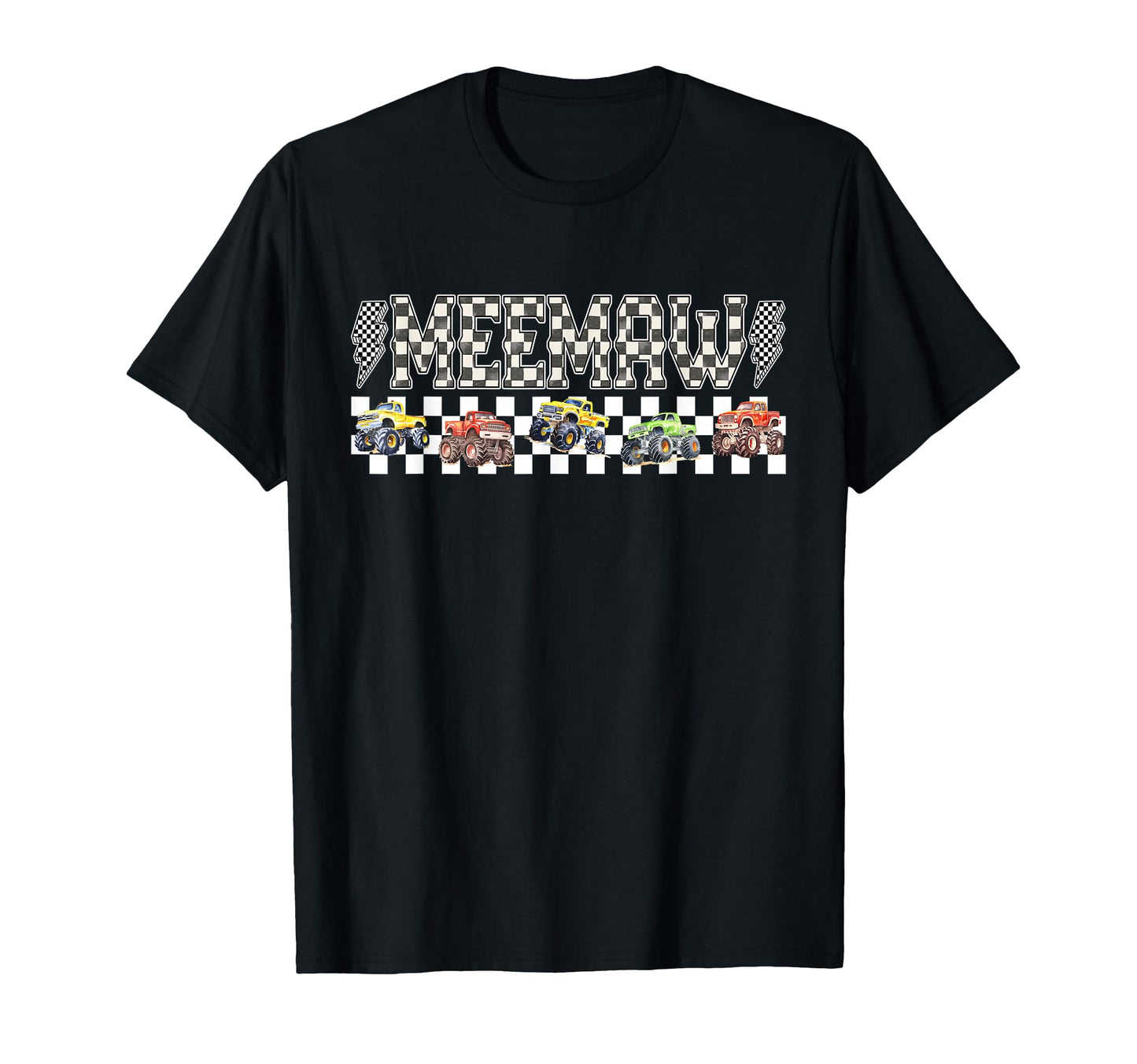 Meemaw Monster Truck Family Crew T-Shirt - Trendy Graphic for Adults - T-Shirt, Sweatshirt, Hoodie