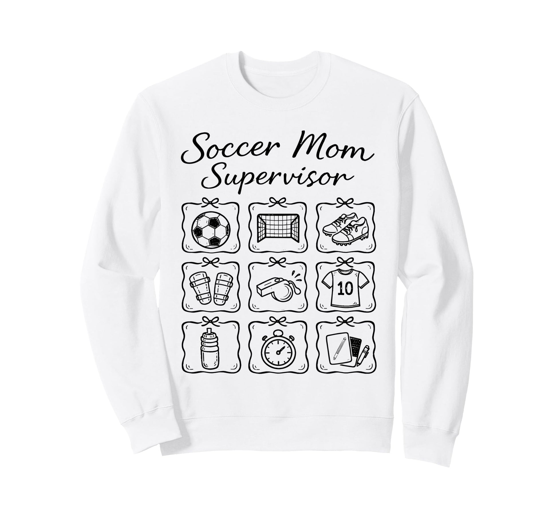 Funny Soccer Mom Supervisor Busy Sweatshirt - Minimalist Print for Adults - T-Shirt, Sweatshirt, Hoodie