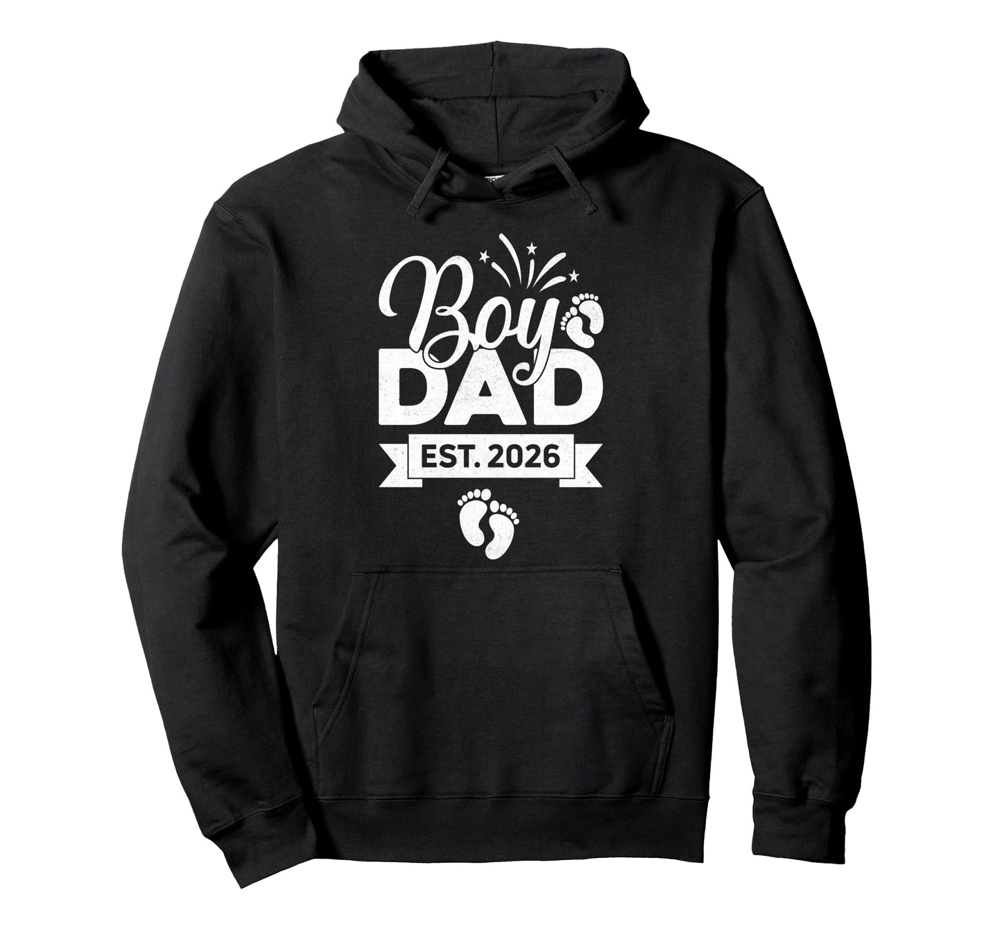 Dad Est 2026 Fathers Day Son Newborn Hoodie - Custom Art Print for Adults - T-Shirt, Sweatshirt, Hoodie