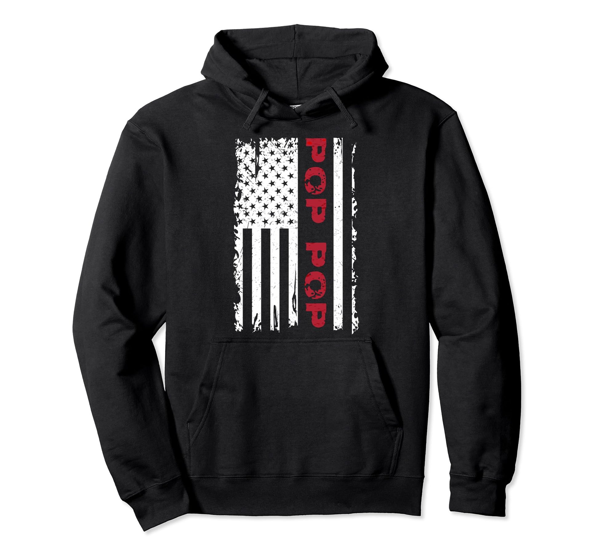 Us Flag Fathers Day Pop Pop Father Hoodie - Custom Art Print Men Women - T-Shirt, Sweatshirt, Hoodie