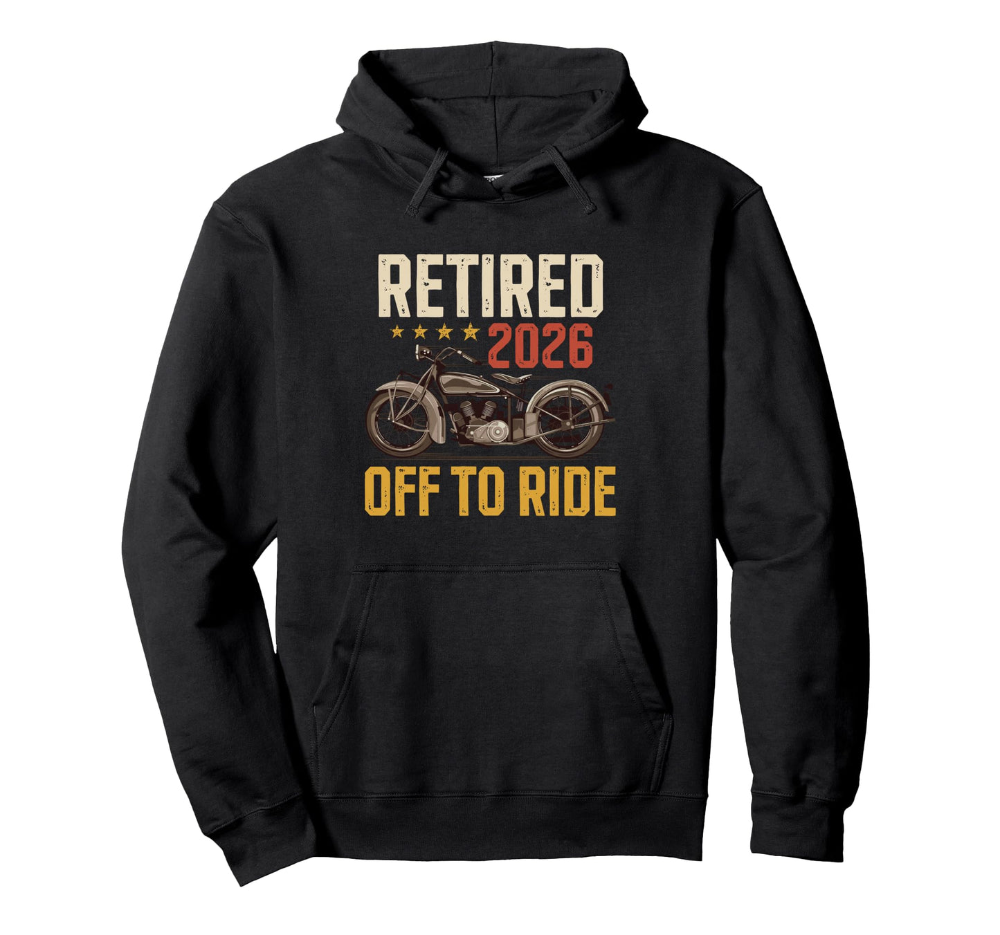 Retired 2026 Off To Ride Retirement Hoodie - Custom Art Print Unisex - T-Shirt, Sweatshirt, Hoodie
