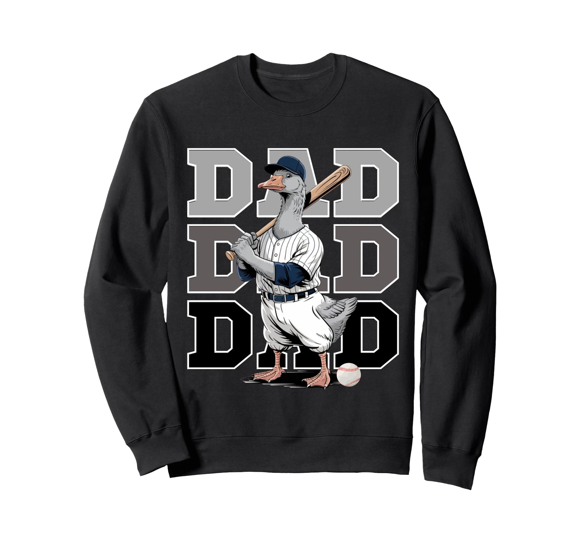 Funny Baseball Dad Goose Sports Sweatshirt - Streetwear Style for Adults - T-Shirt, Sweatshirt, Hoodie