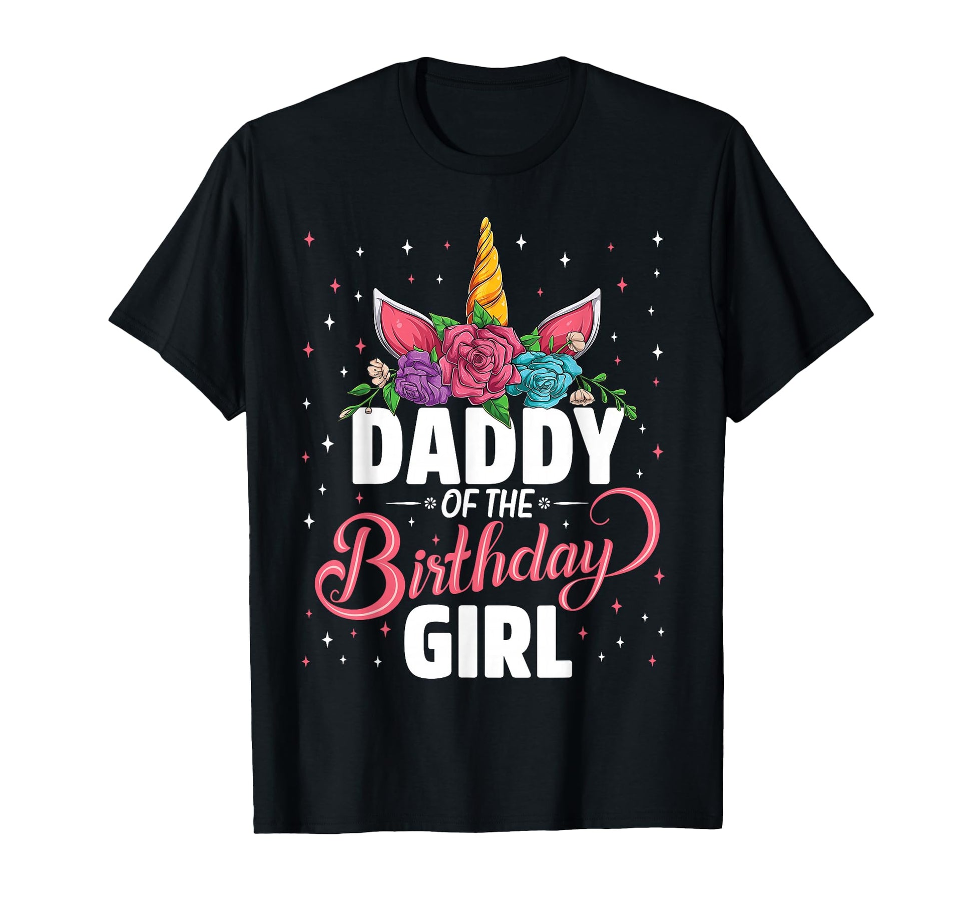 Daddy Birthday Unicorn Family T-Shirt - Custom Art Print for Adults - T-Shirt, Sweatshirt, Hoodie