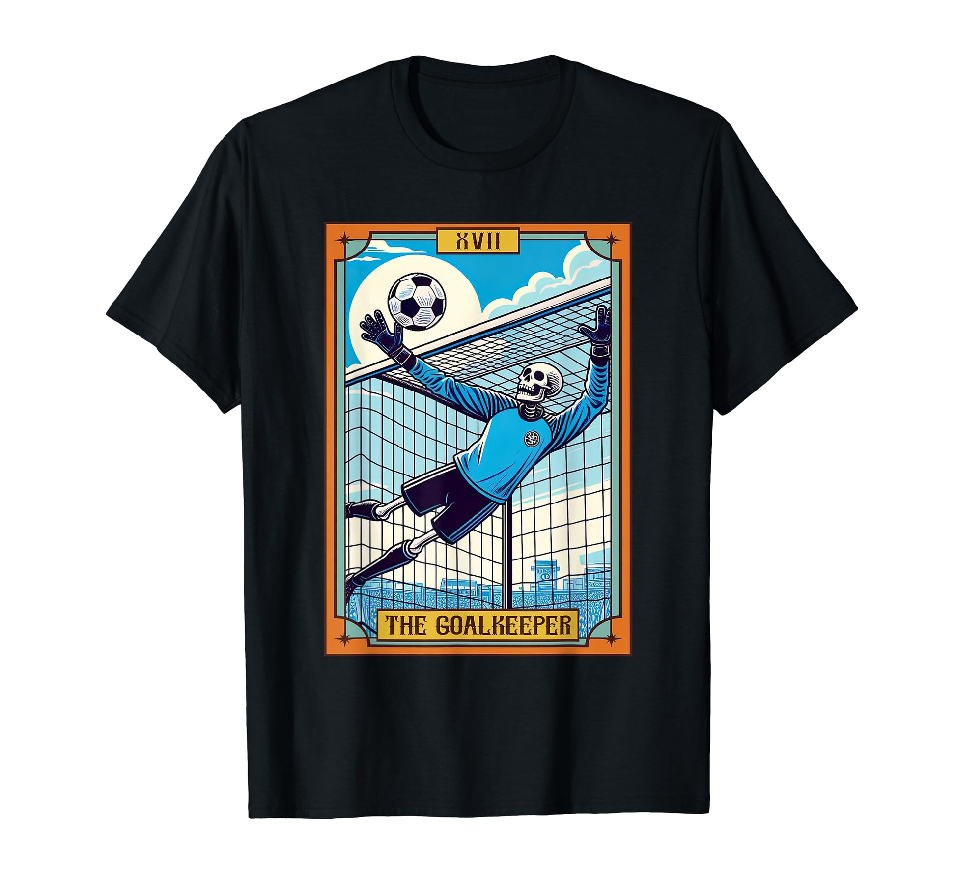 Funny Skeleton Goalkeeper Soccer T-Shirt - Trendy Graphic Men Women - T-Shirt, Sweatshirt, Hoodie