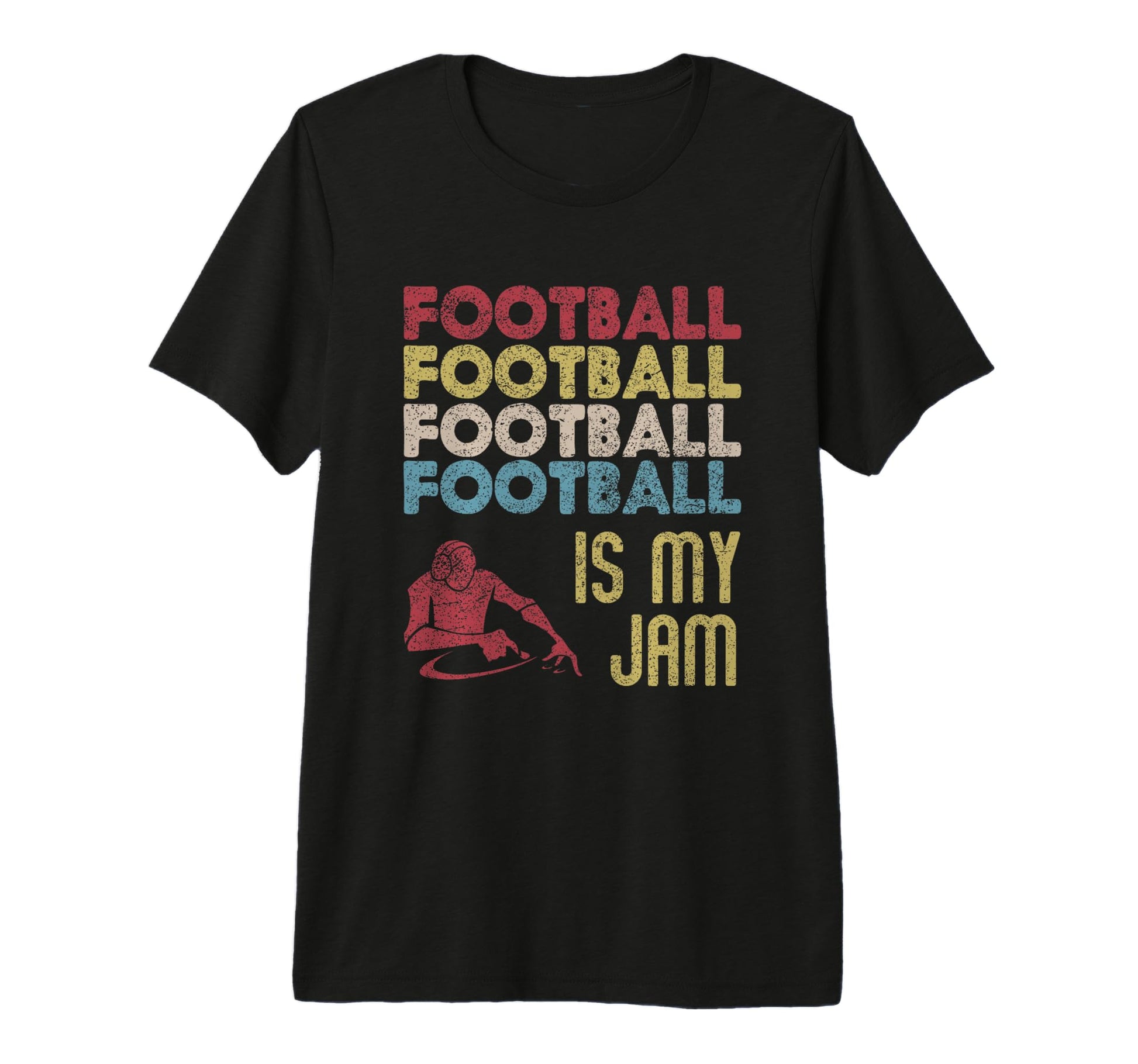 Football Is My Jam Fun Sport Lover T-Shirt - Fun Novelty Design for Adults - T-Shirt, Sweatshirt, Hoodie