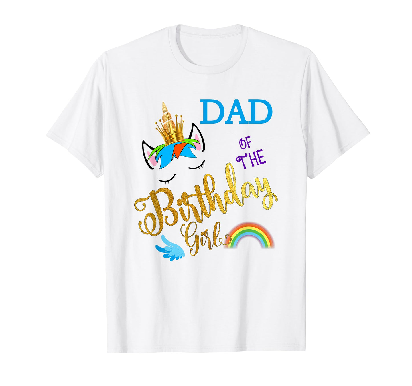 Dad Birthday Daddy Unicorn First T-Shirt - Minimalist Print for Adults - T-Shirt, Sweatshirt, Hoodie