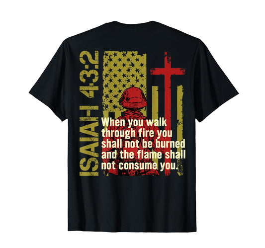 American Flag Firefighter Thin Red Line T-Shirt - Streetwear Style Unisex - T-Shirt, Sweatshirt, Hoodie