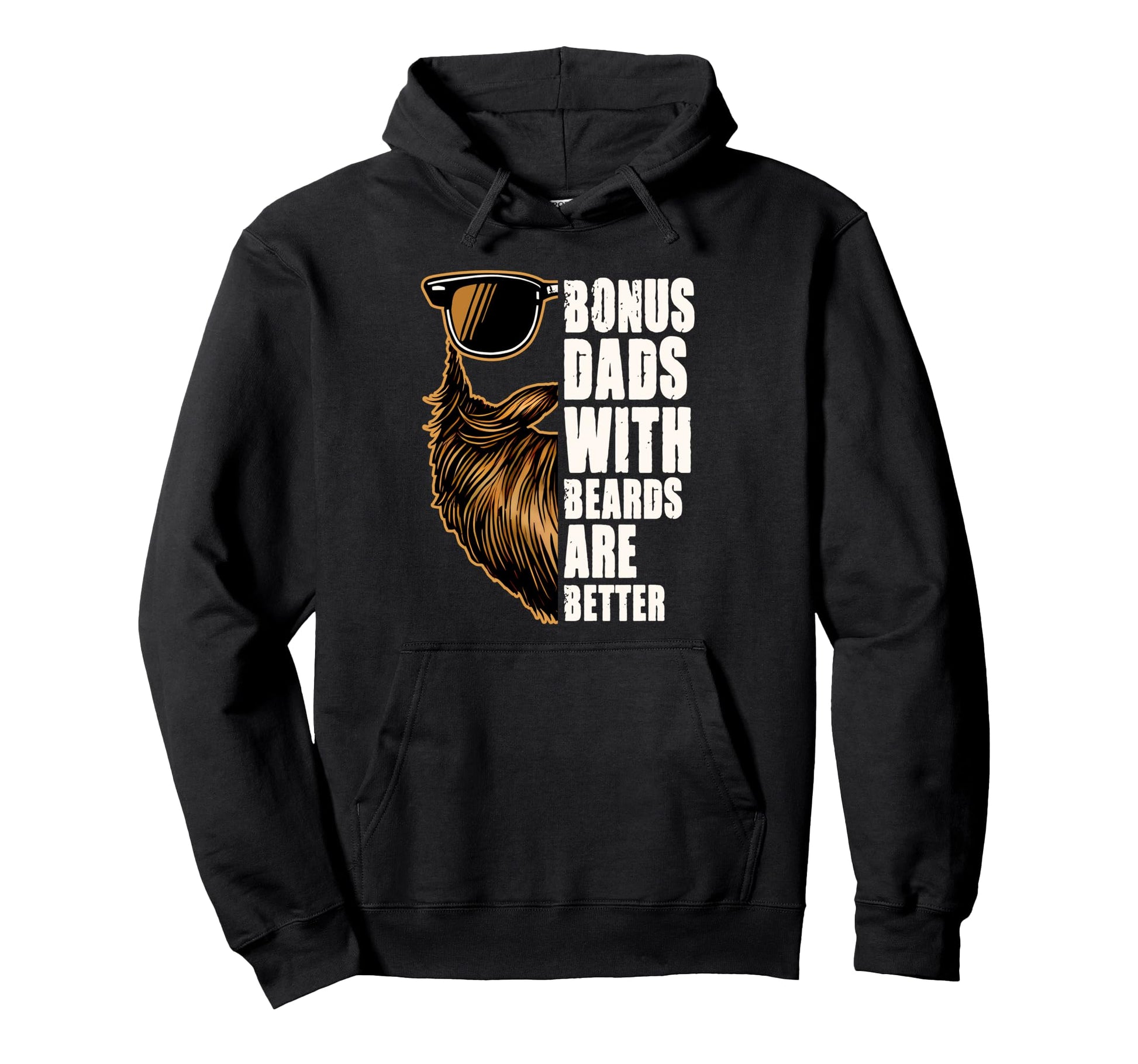 Bearded Dad Fathers Day Bonus Dads Beards Hoodie - Graphic Print Unisex - T-Shirt, Sweatshirt, Hoodie