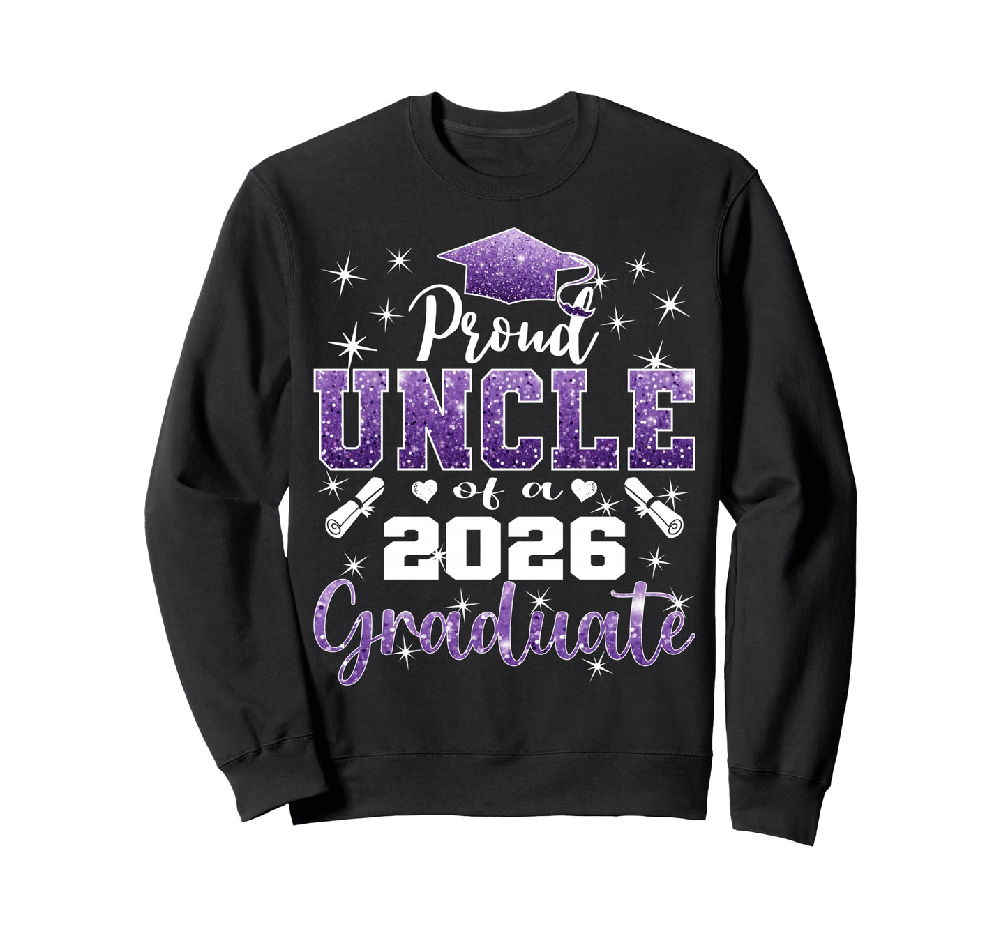 Super Proud Uncle 2026 Graduate Sweatshirt - Unique Graphic Men Women - T-Shirt, Sweatshirt, Hoodie