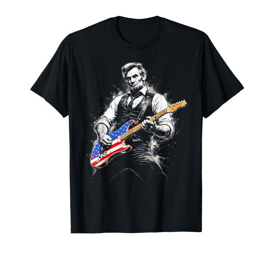 Abraham Lincoln Abe Lincoln Playing T-Shirt - Custom Art Print Men Women - T-Shirt, Sweatshirt, Hoodie