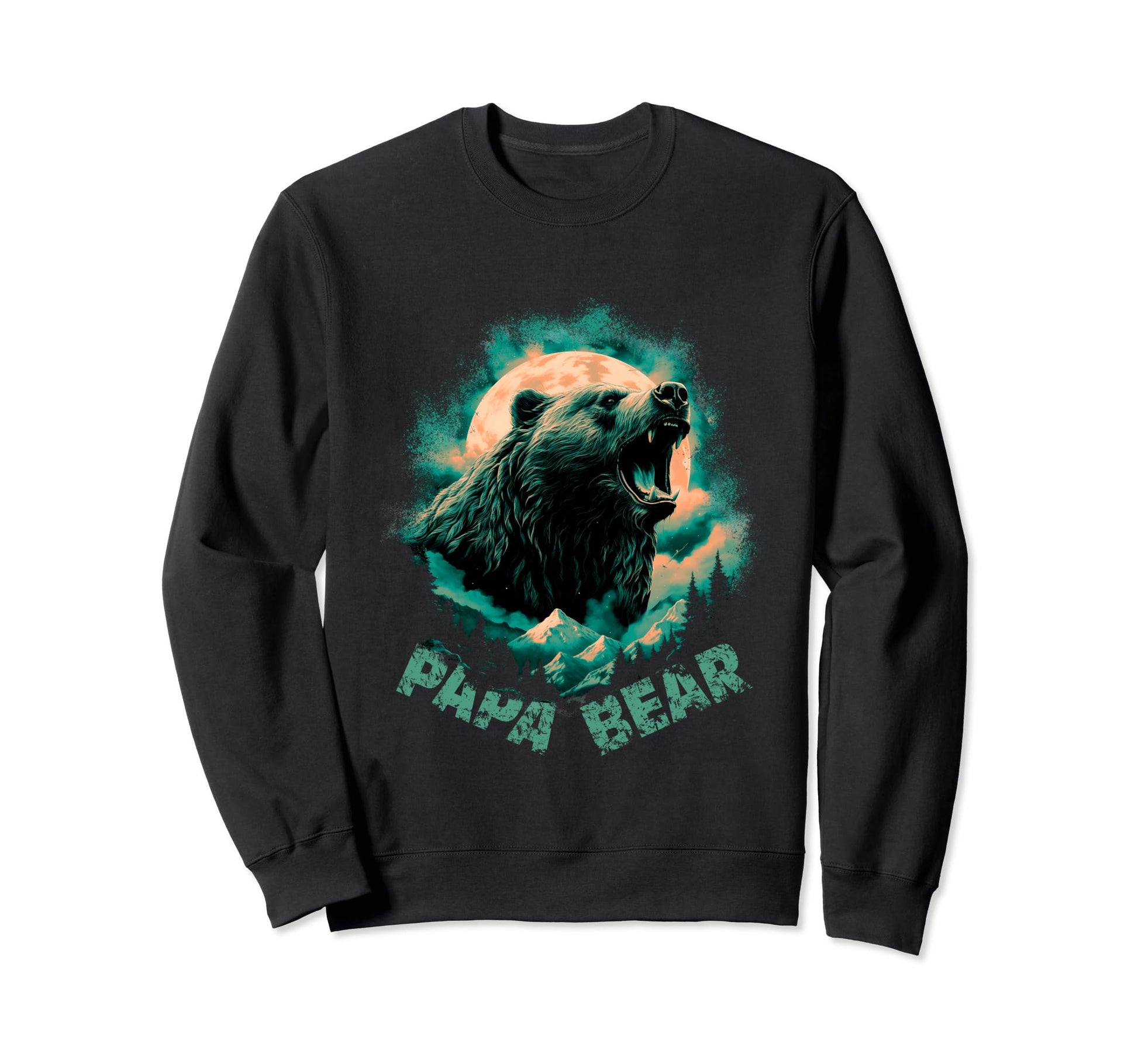 Papa Daddy Bear Protector Husband Sweatshirt - Graphic Print Men Women - T-Shirt, Sweatshirt, Hoodie
