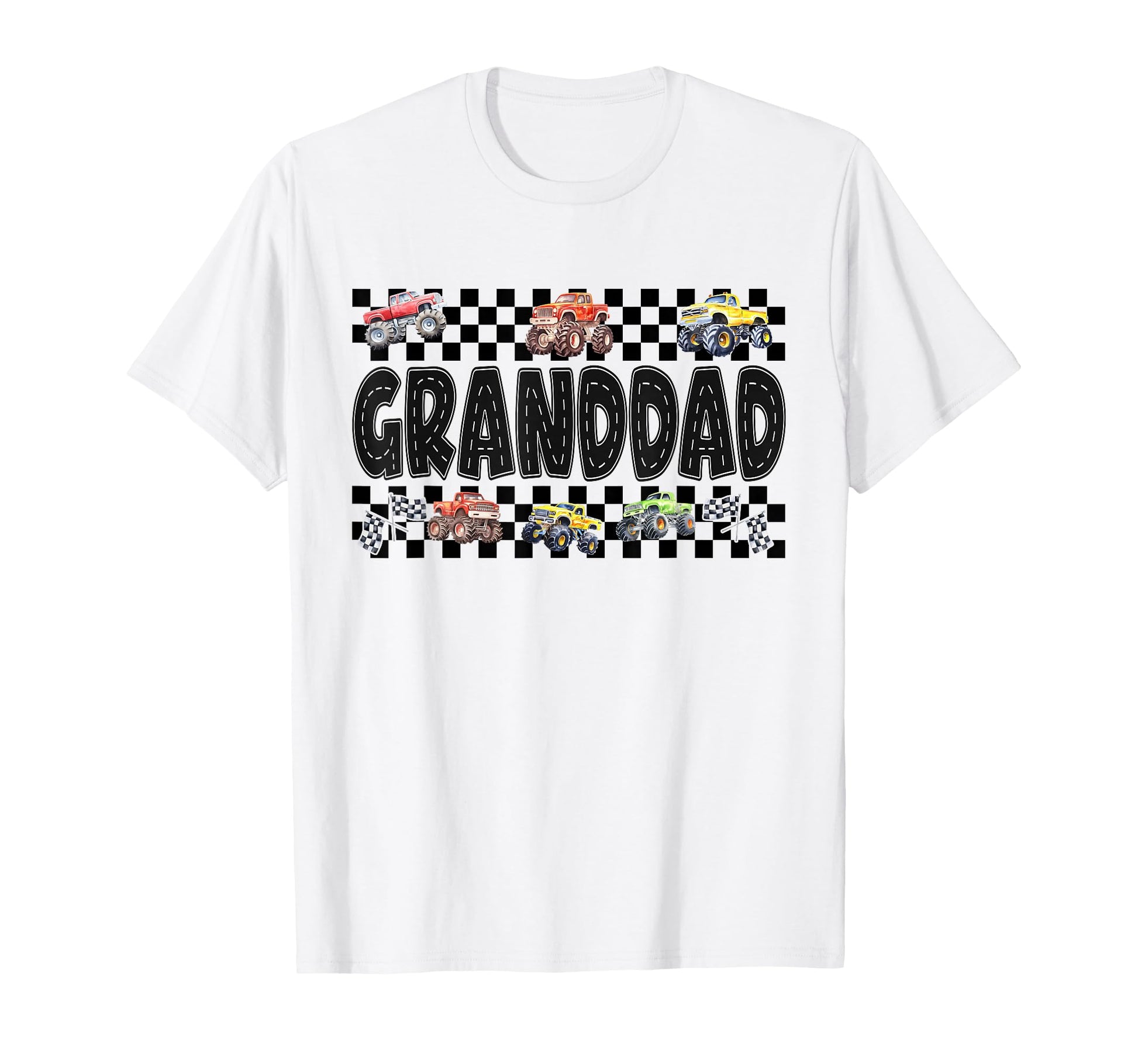 Granddad Monster Truck Family Crew T-Shirt - Custom Art Print Men Women - T-Shirt, Sweatshirt, Hoodie