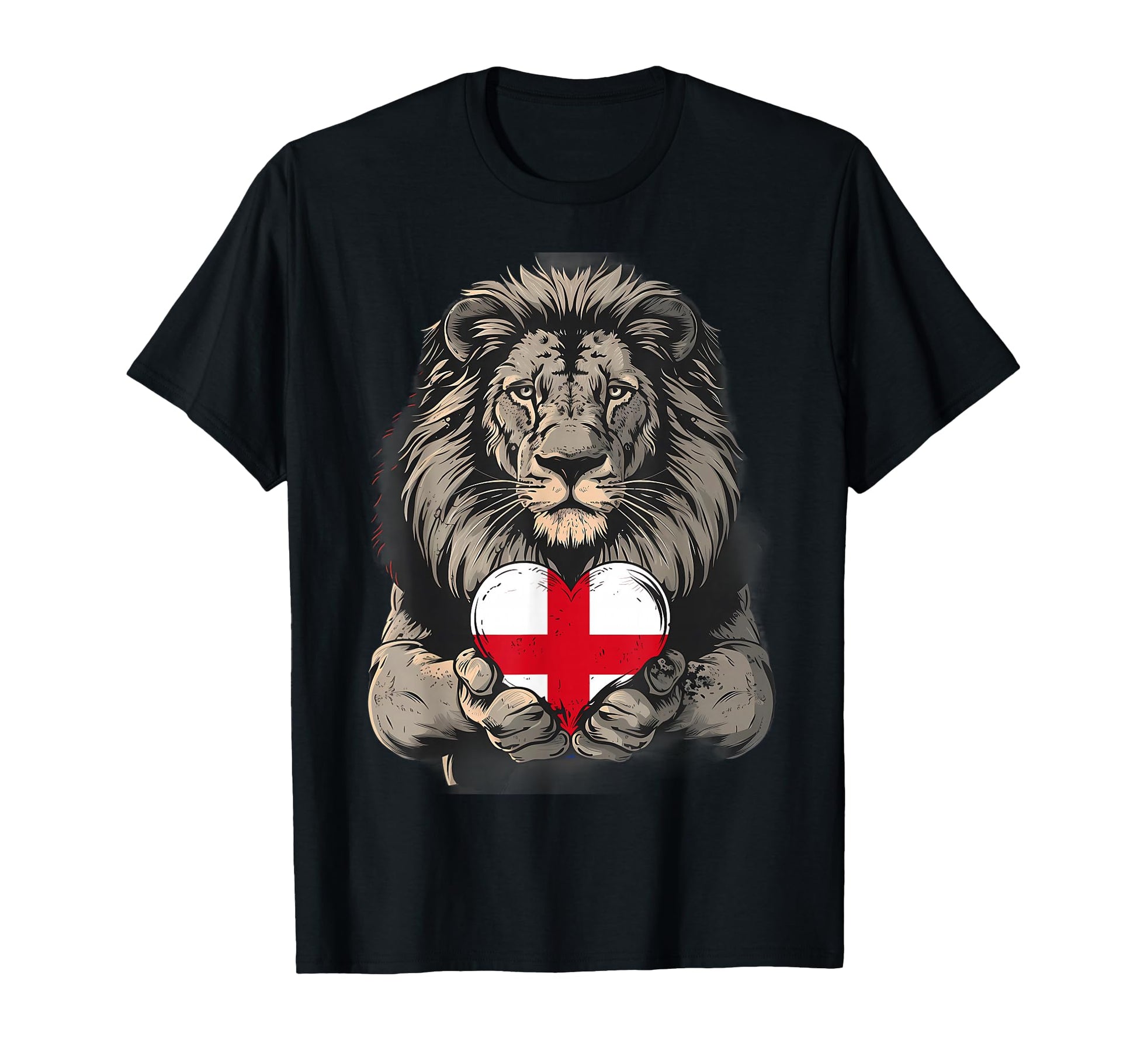England Flag Lion Heart England Pride T-Shirt - Unique Graphic Unisex - T-Shirt, Sweatshirt, Hoodie