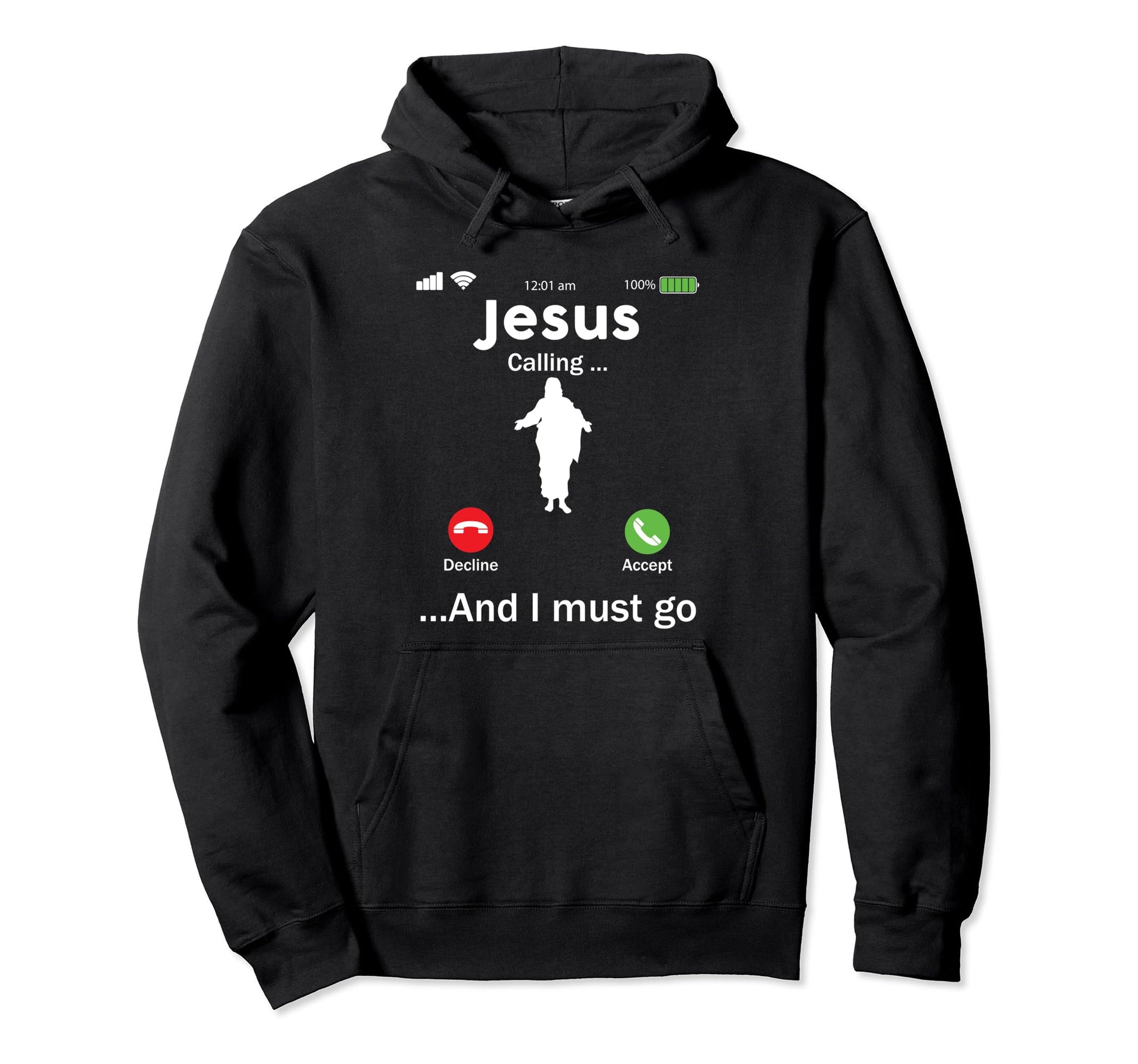 Funny Christian Jesus Is Calling Teen Hoodie - Custom Art Print for Adults - T-Shirt, Sweatshirt, Hoodie