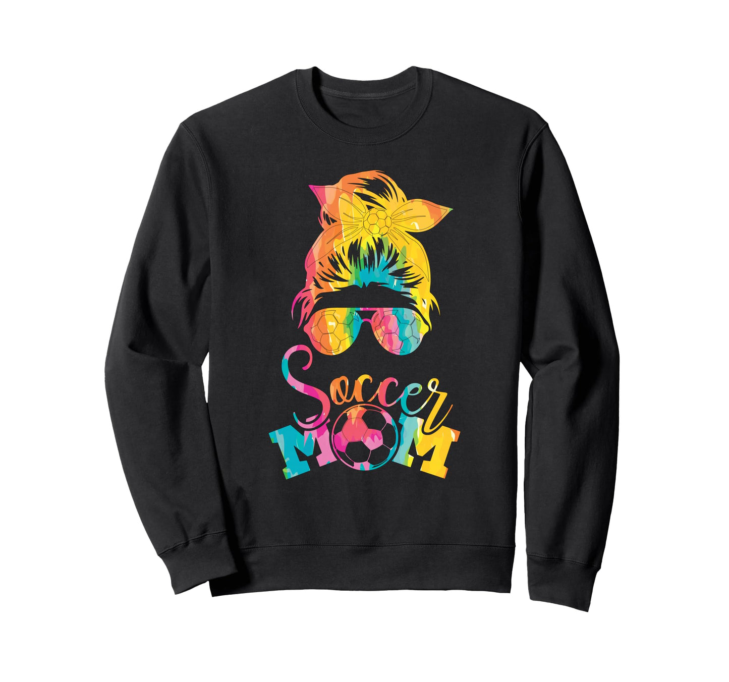 My Soccer Mom Era Moms Messy Bun Sweatshirt - Unique Graphic for Adults - T-Shirt, Sweatshirt, Hoodie