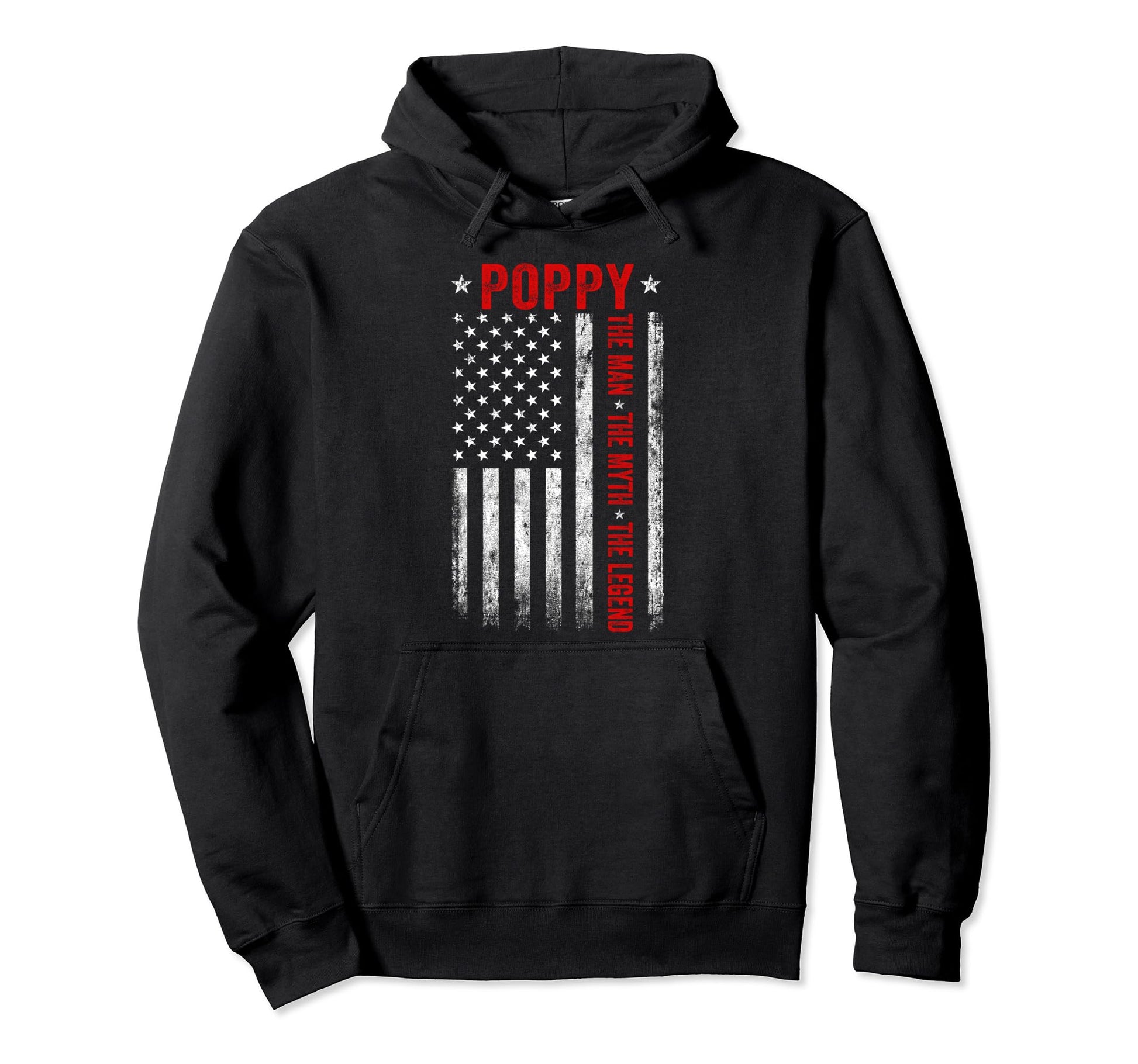 Poppy Myth Legend Usa Flag Funny Hoodie - Casual Everyday Wear for Adults - T-Shirt, Sweatshirt, Hoodie