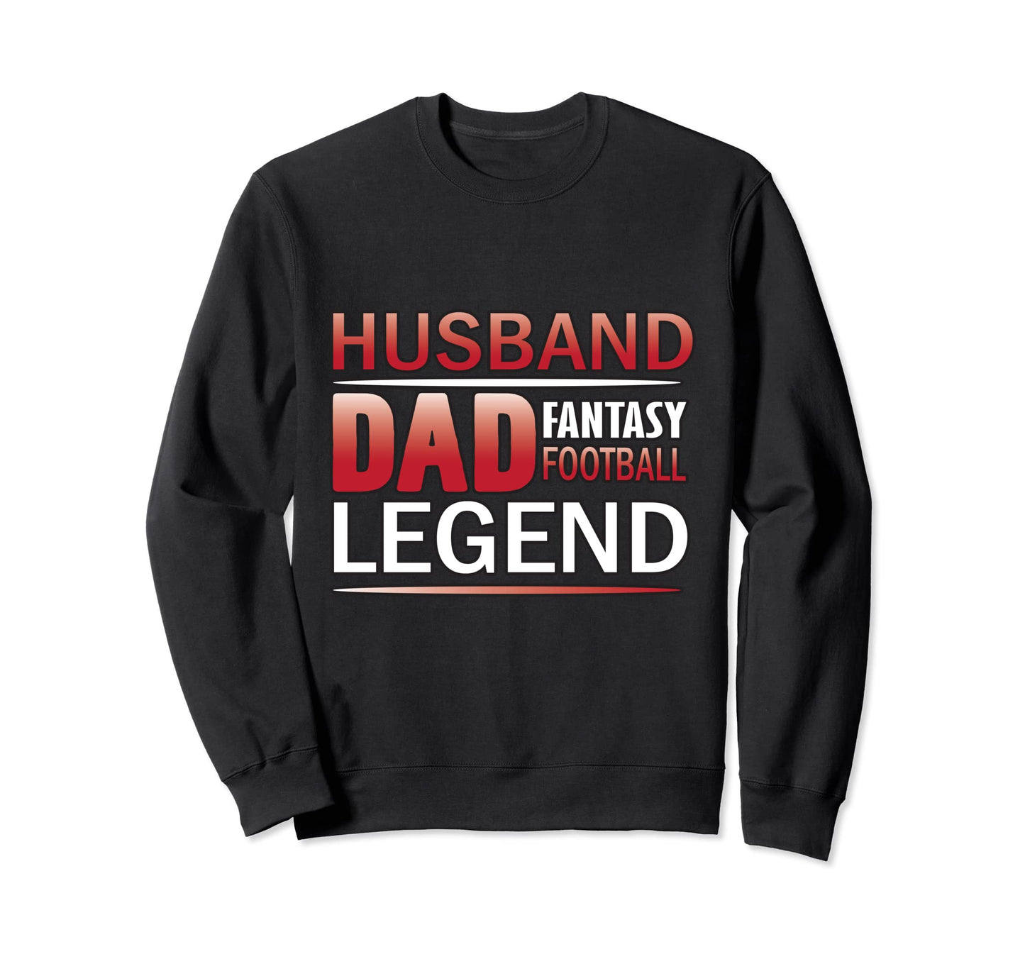 Husband Dad Fantasy Football Sweatshirt - Minimalist Print Men Women - T-Shirt, Sweatshirt, Hoodie