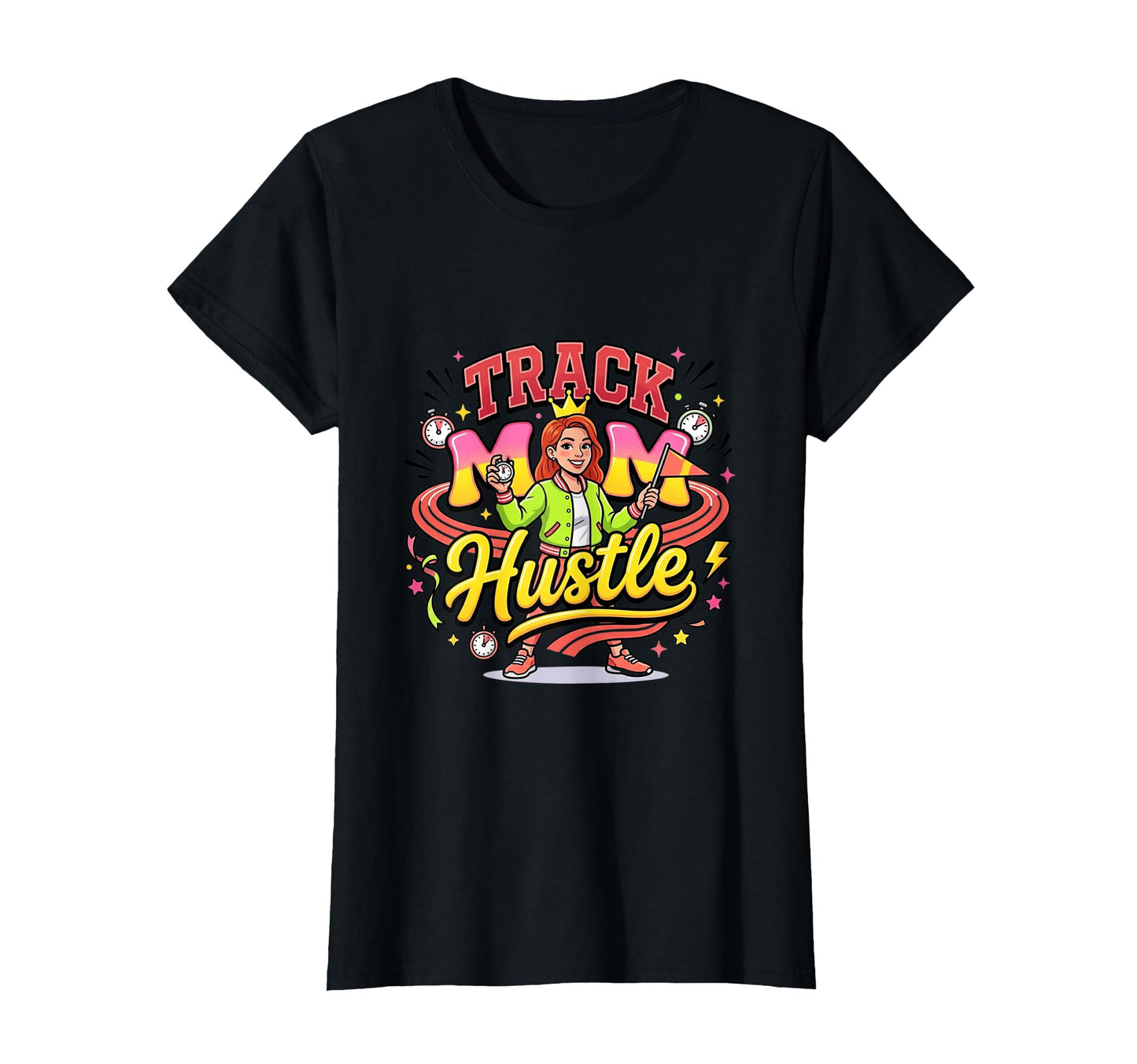 Track Mom Hustle Sports T-Shirt - Novelty Apparel Men Women - T-Shirt, Sweatshirt, Hoodie