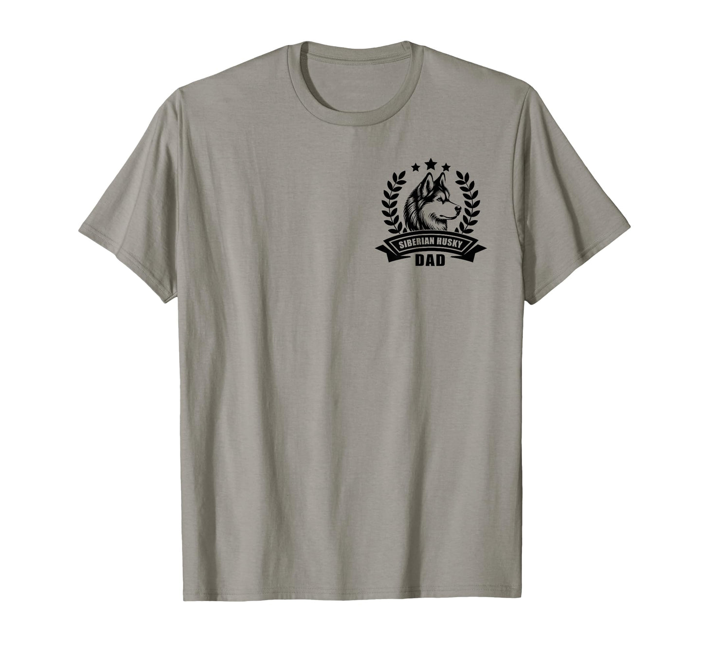 Siberian Husky Dad Banner And Ear Wreath T-Shirt - Novelty Apparel Unisex - T-Shirt, Sweatshirt, Hoodie