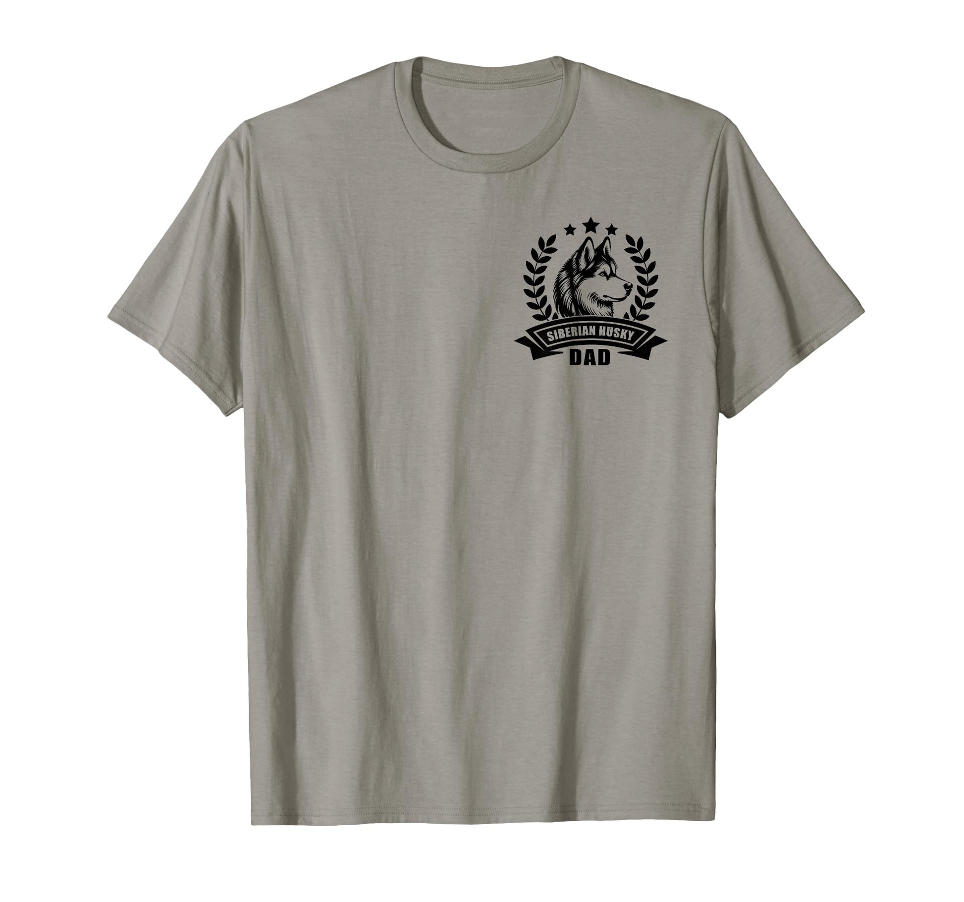 Siberian Husky Dad Banner And Ear Wreath T-Shirt - Novelty Apparel Unisex - T-Shirt, Sweatshirt, Hoodie