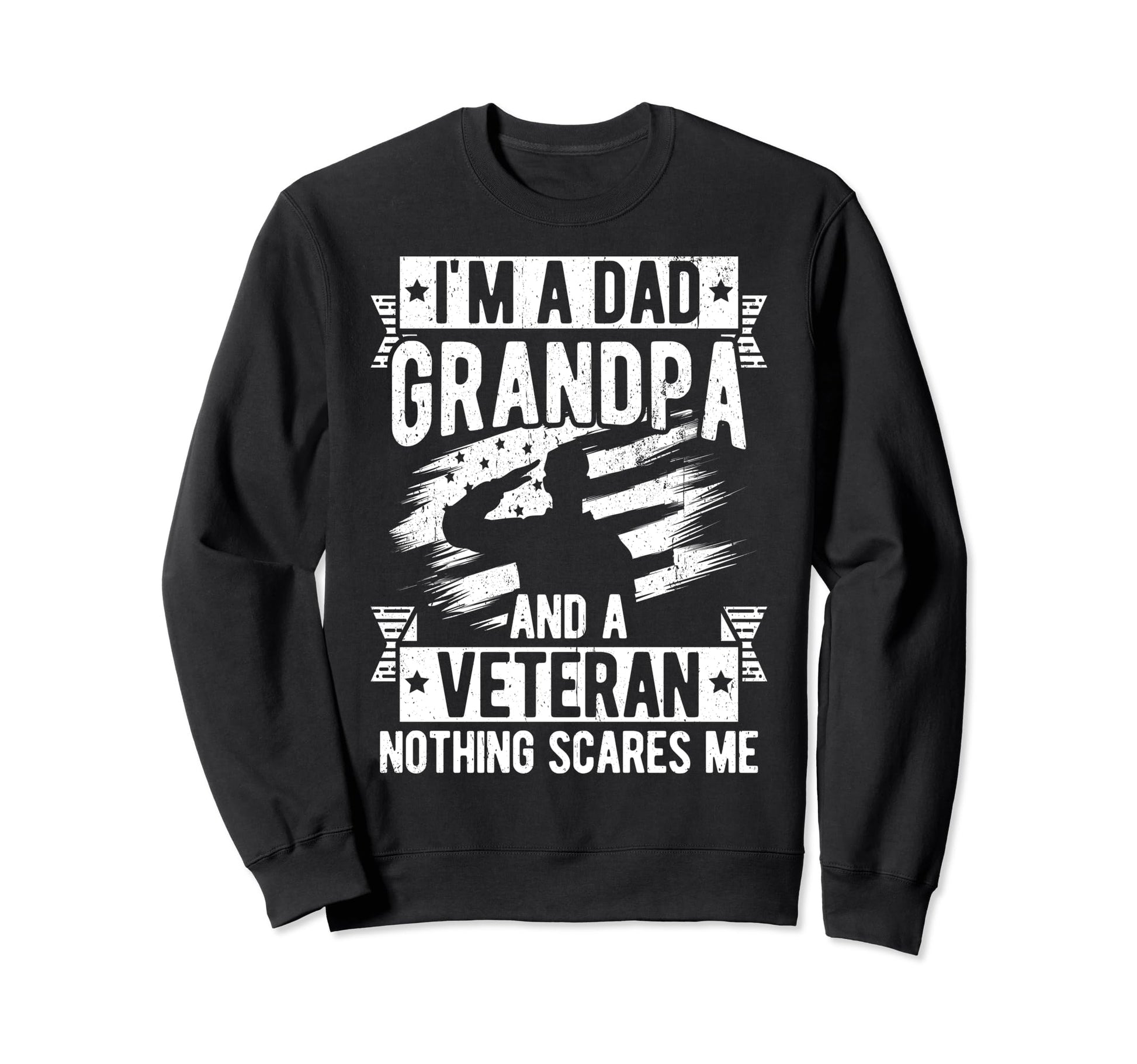 Grandpa Dad Grandpa Veteran Sweatshirt - Custom Art Print for Adults - T-Shirt, Sweatshirt, Hoodie