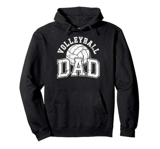 Ball Volleyball Dad Father Sport Fan Hoodie - Aesthetic Graphic Unisex - T-Shirt, Sweatshirt, Hoodie