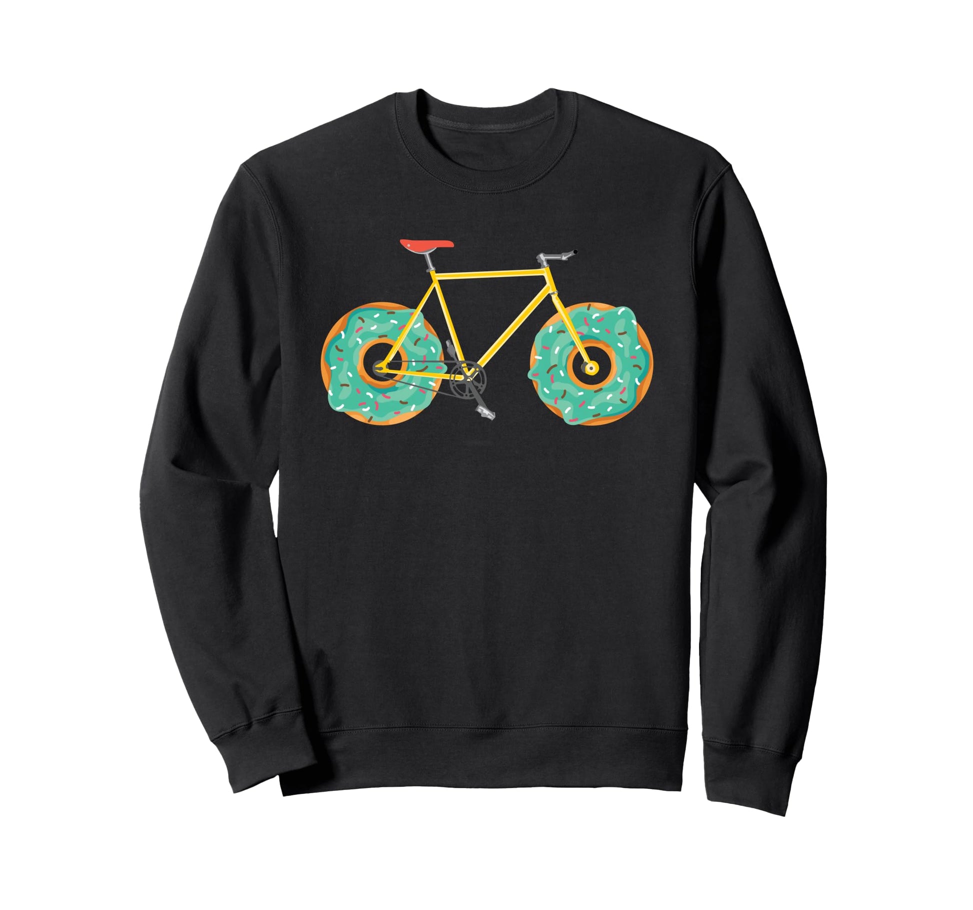 Donut Bike Wheels Bicycle Cyclist Sweatshirt - Fun Novelty Design Unisex - T-Shirt, Sweatshirt, Hoodie