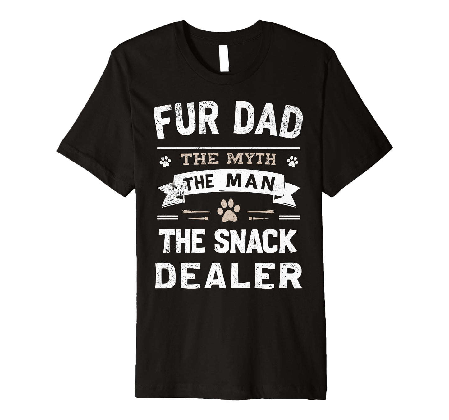 Fur Dad Myth Snack Dealer Cats Joke T-Shirt - Fun Novelty Design for Adults - T-Shirt, Sweatshirt, Hoodie