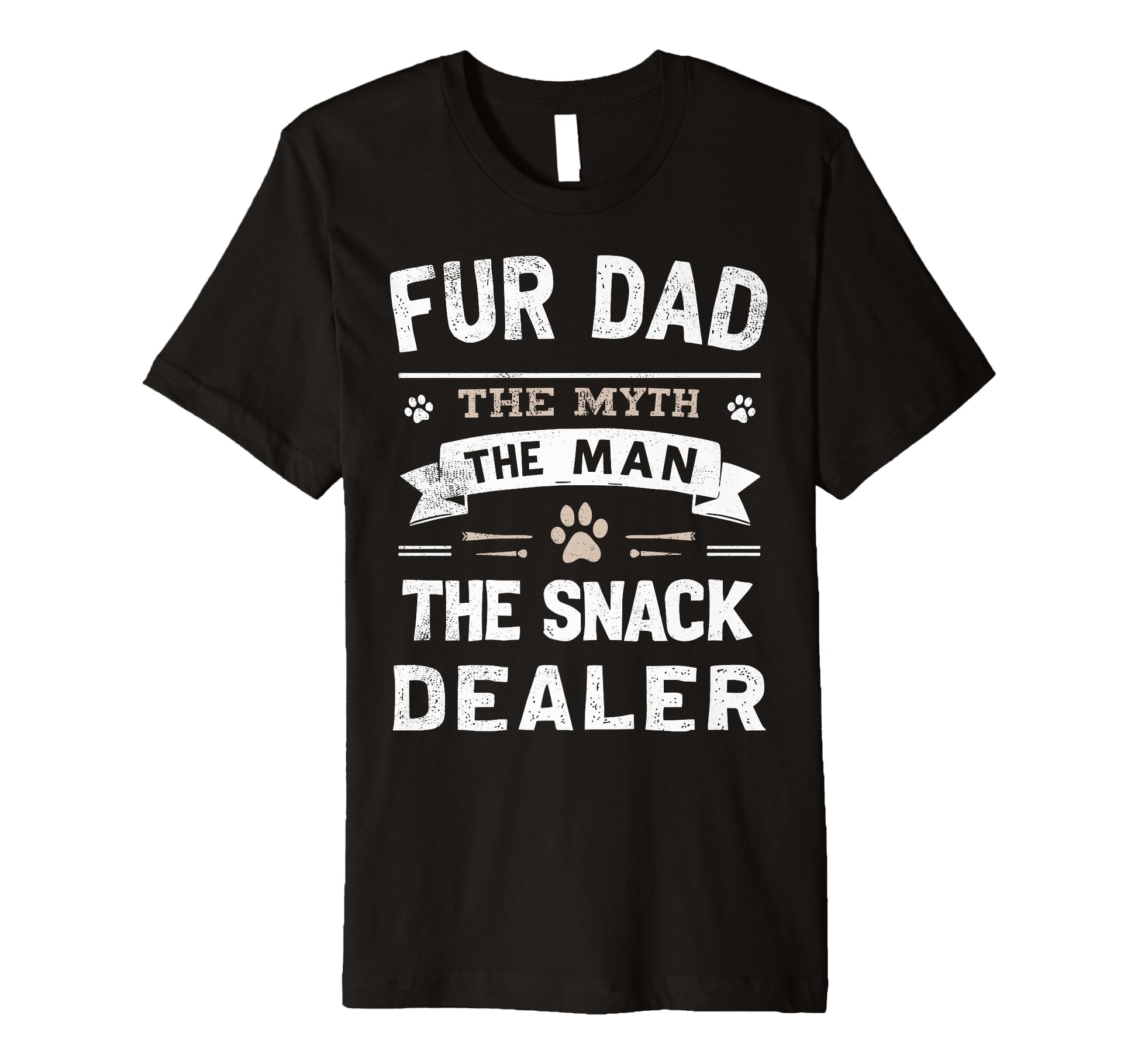 Fur Dad Myth Snack Dealer Cats Joke T-Shirt - Fun Novelty Design for Adults - T-Shirt, Sweatshirt, Hoodie