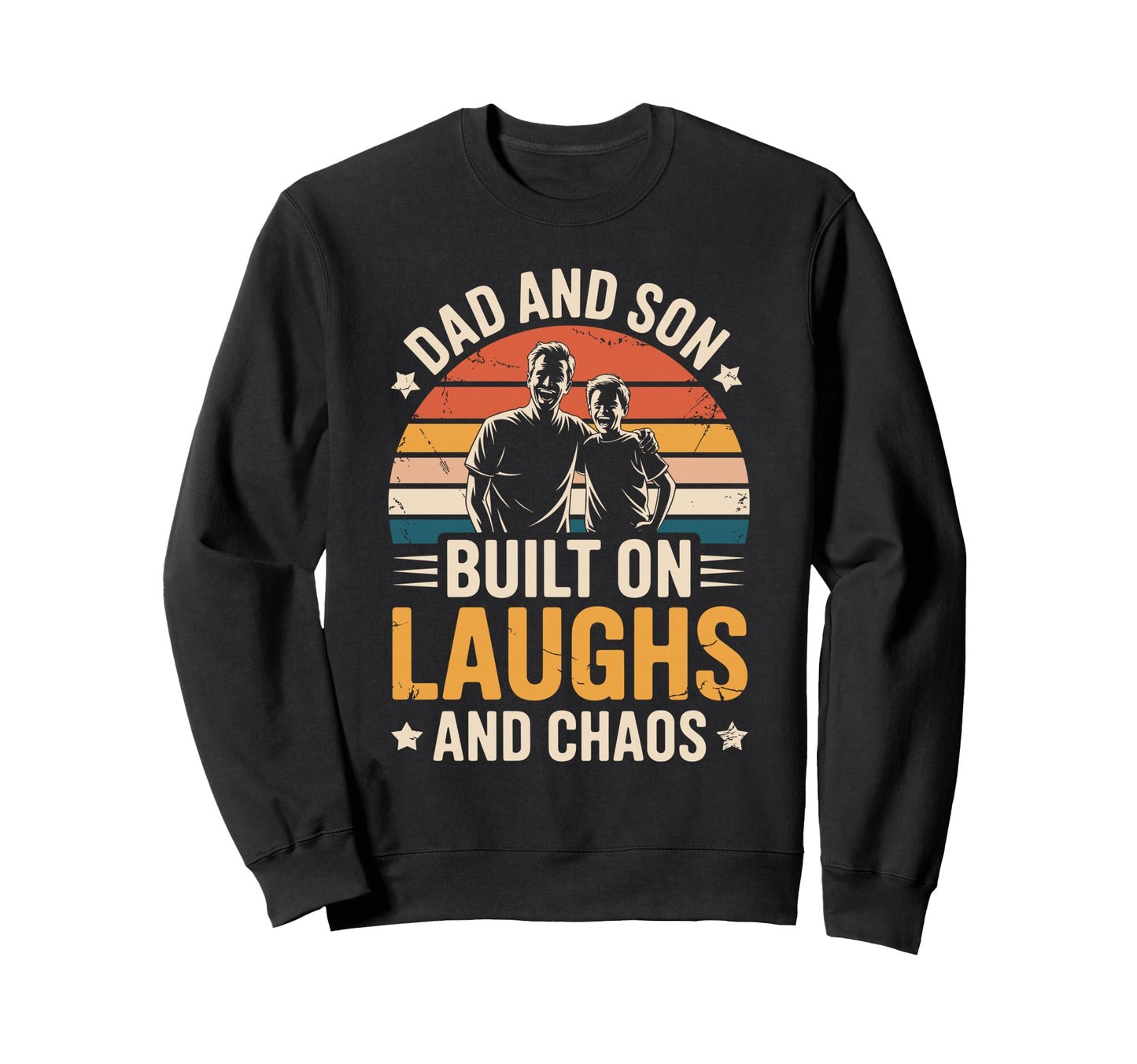 Dad And Son Built Laughs And Sweatshirt - Aesthetic Graphic Men Women - T-Shirt, Sweatshirt, Hoodie