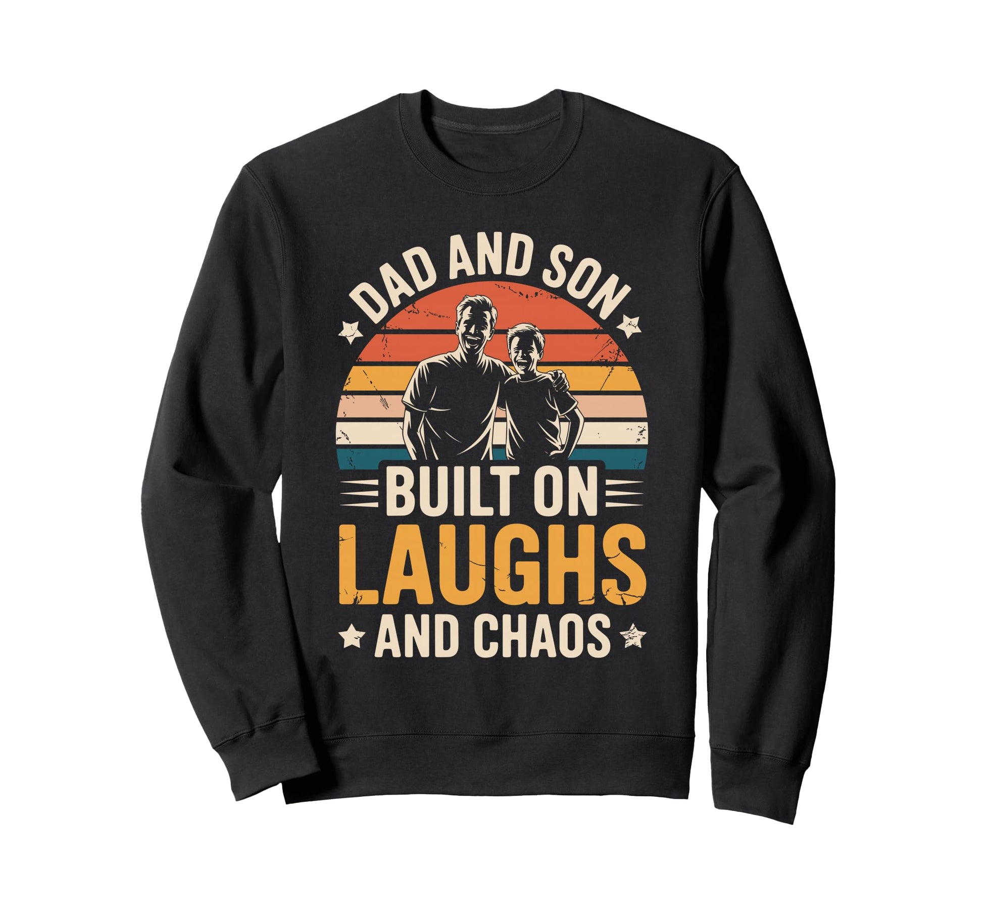 Dad And Son Built Laughs And Sweatshirt - Aesthetic Graphic Men Women - T-Shirt, Sweatshirt, Hoodie