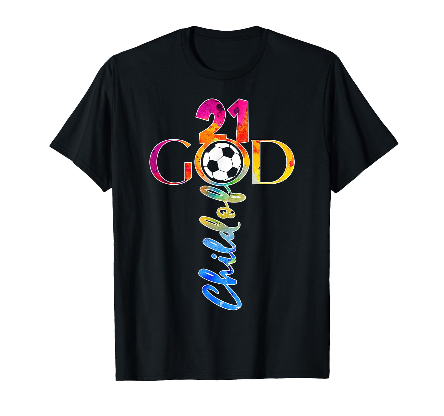 Jesus 21 Years Child God Soccer 21St T-Shirt - Custom Art Print for Adults - T-Shirt, Sweatshirt, Hoodie