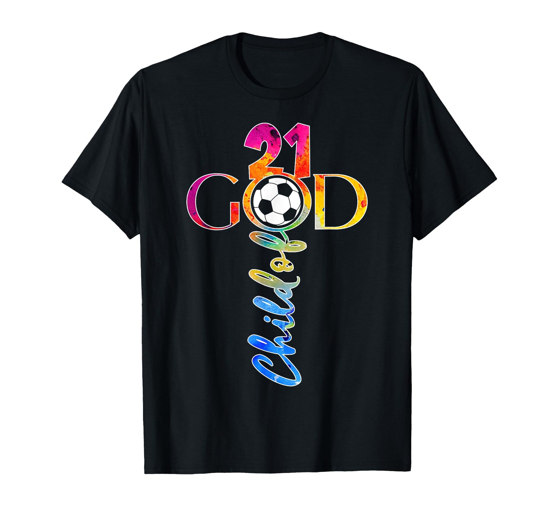 Jesus 21 Years Child God Soccer 21St T-Shirt - Custom Art Print for Adults - T-Shirt, Sweatshirt, Hoodie