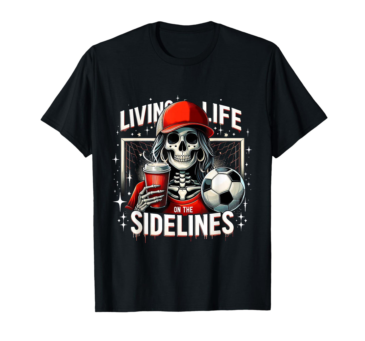 Soccer Mama Mom Life Sidelines Mommy T-Shirt - Graphic Print for Adults - T-Shirt, Sweatshirt, Hoodie
