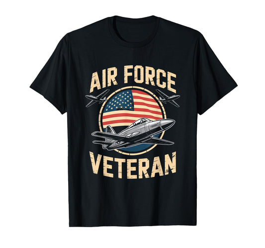 Air Force Veteran Us American Flag T-Shirt - Minimalist Print Men Women - T-Shirt, Sweatshirt, Hoodie