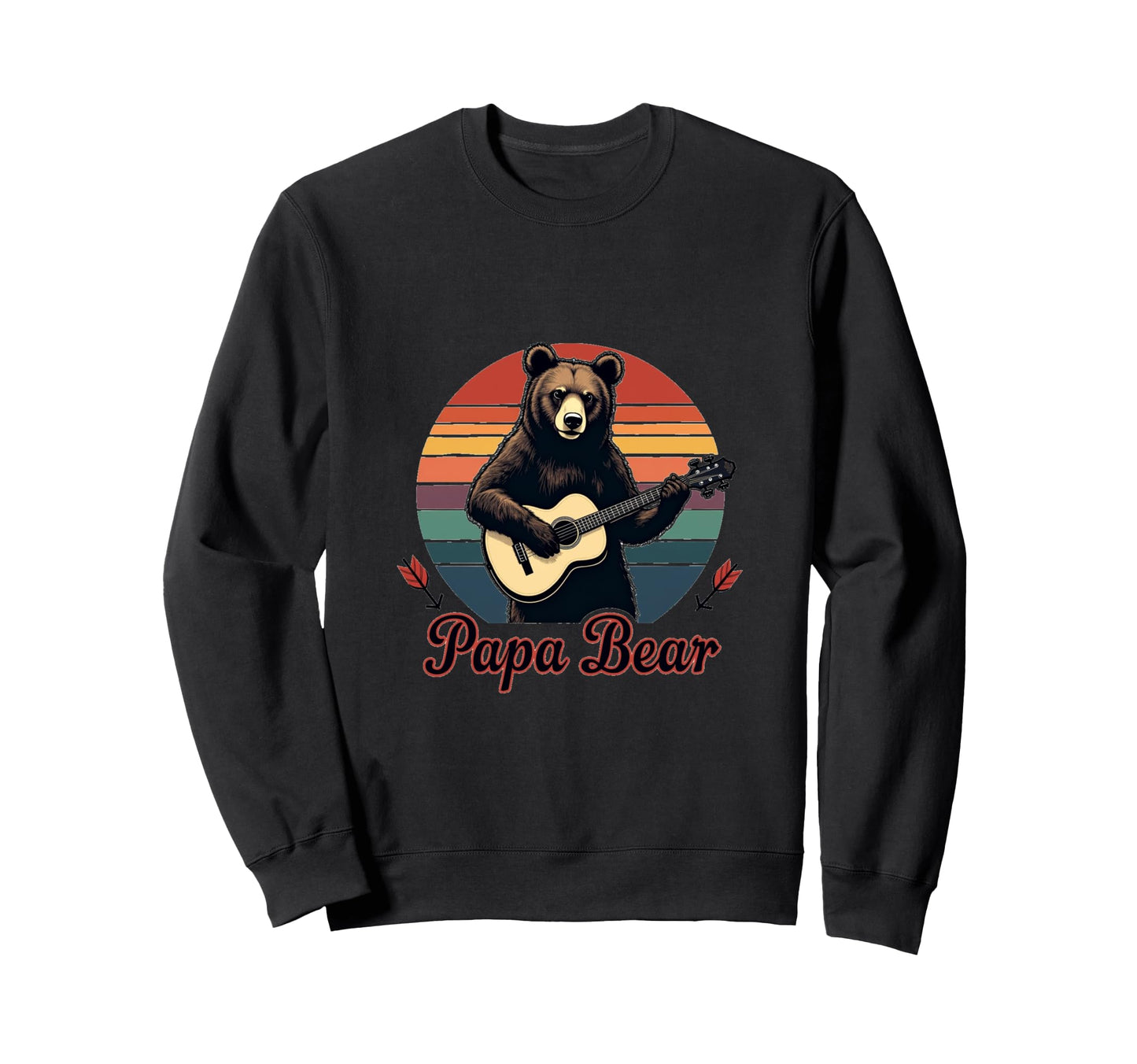 Funny Papa Bear 70S Rock Sweatshirt - Unique Graphic for Adults - T-Shirt, Sweatshirt, Hoodie