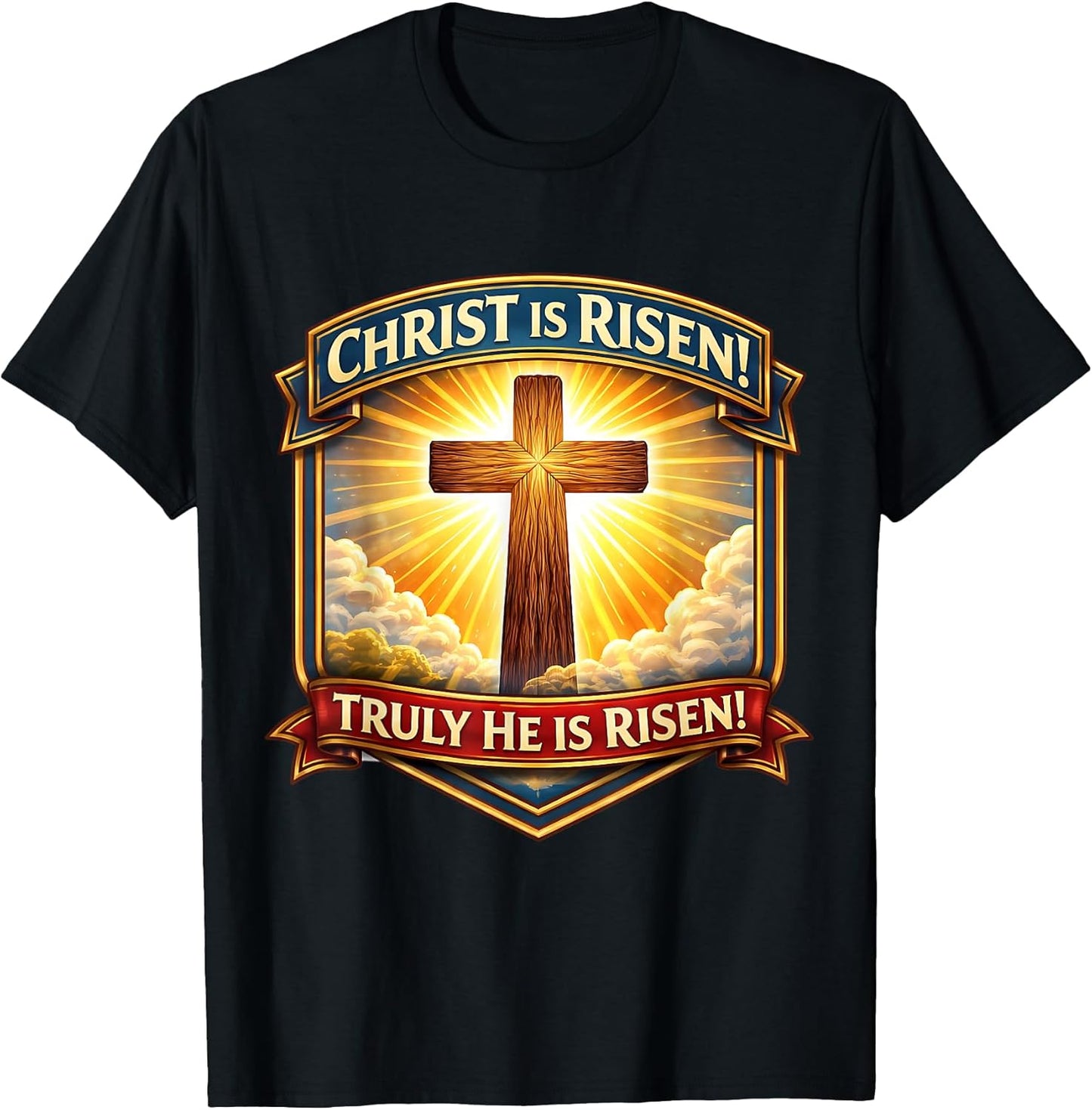 Christ Is Risen Truly He Is Risen Easter Merch Unisex T-shirt, Sweatshirt, Hoodie, Long Sleeve Tee - T-Shirt, Sweatshirt, Hoodie