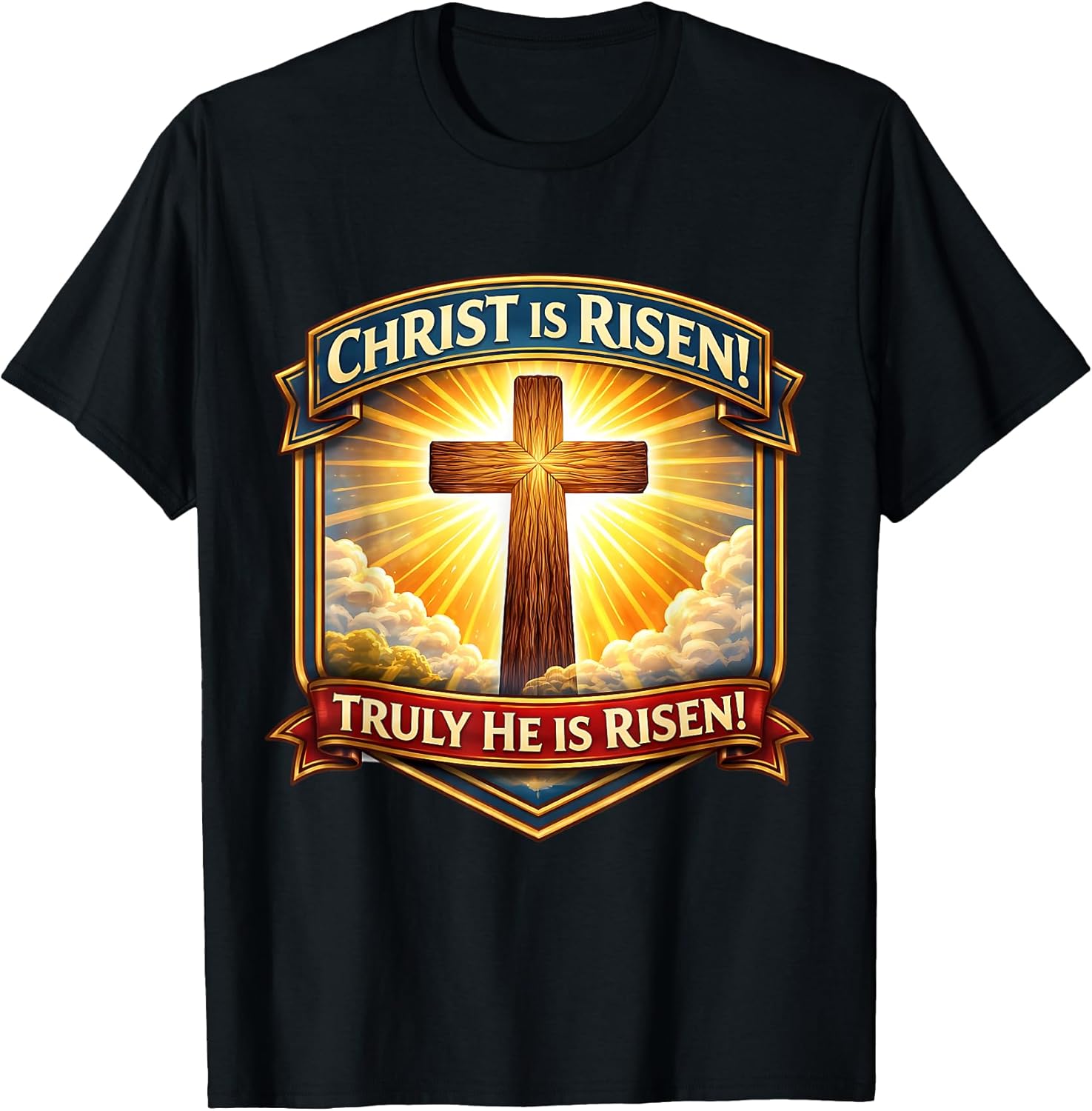 Christ Is Risen Truly He Is Risen Easter Merch Unisex T-shirt, Sweatshirt, Hoodie, Long Sleeve Tee - T-Shirt, Sweatshirt, Hoodie