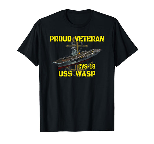 Aircraft Carrier Uss Wasp Cvs 18 T-Shirt - Minimalist Print Unisex - T-Shirt, Sweatshirt, Hoodie